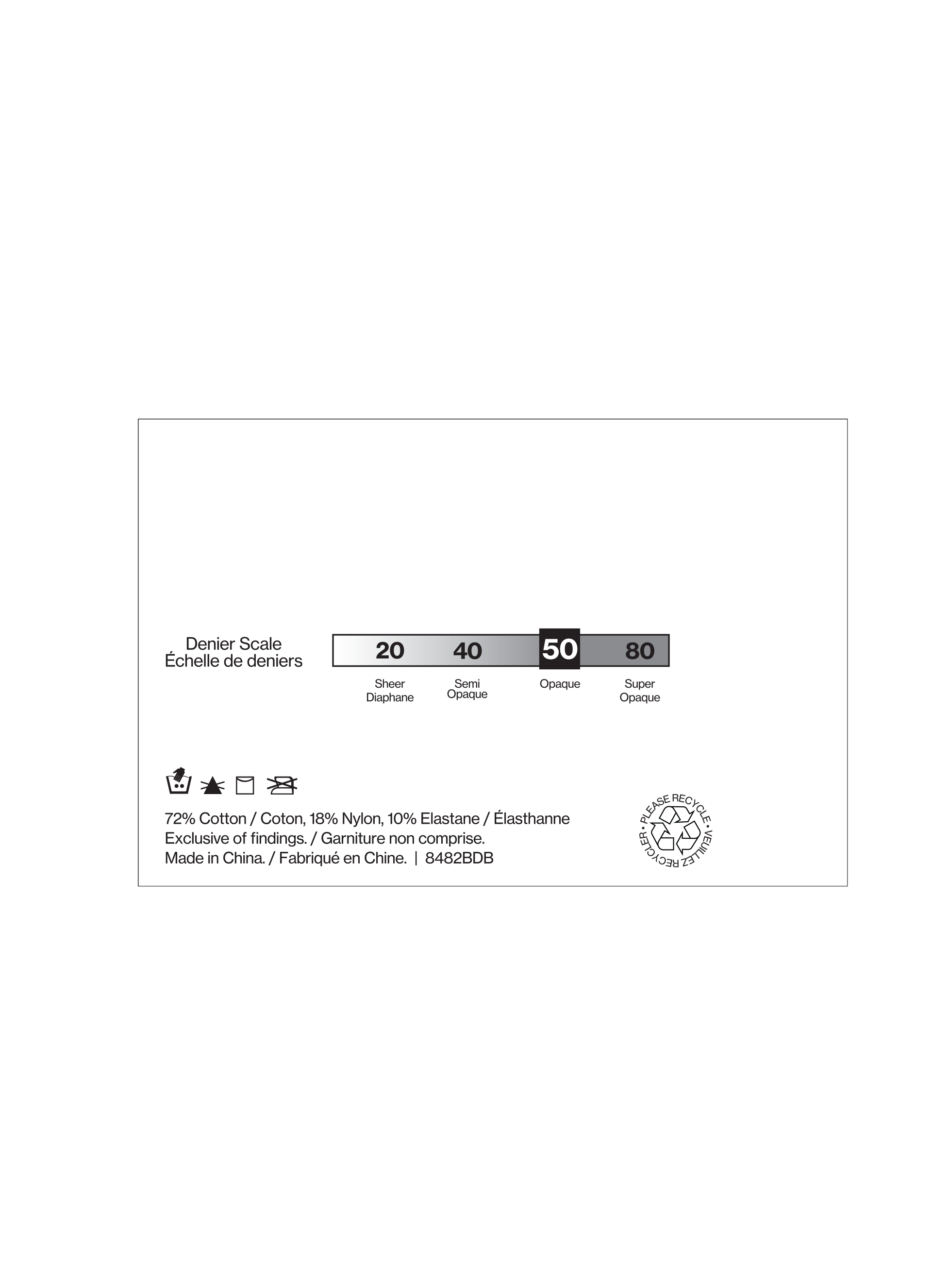 SECRET® Opaque Cotton Knee Length - 1 Pair - 50 Denier