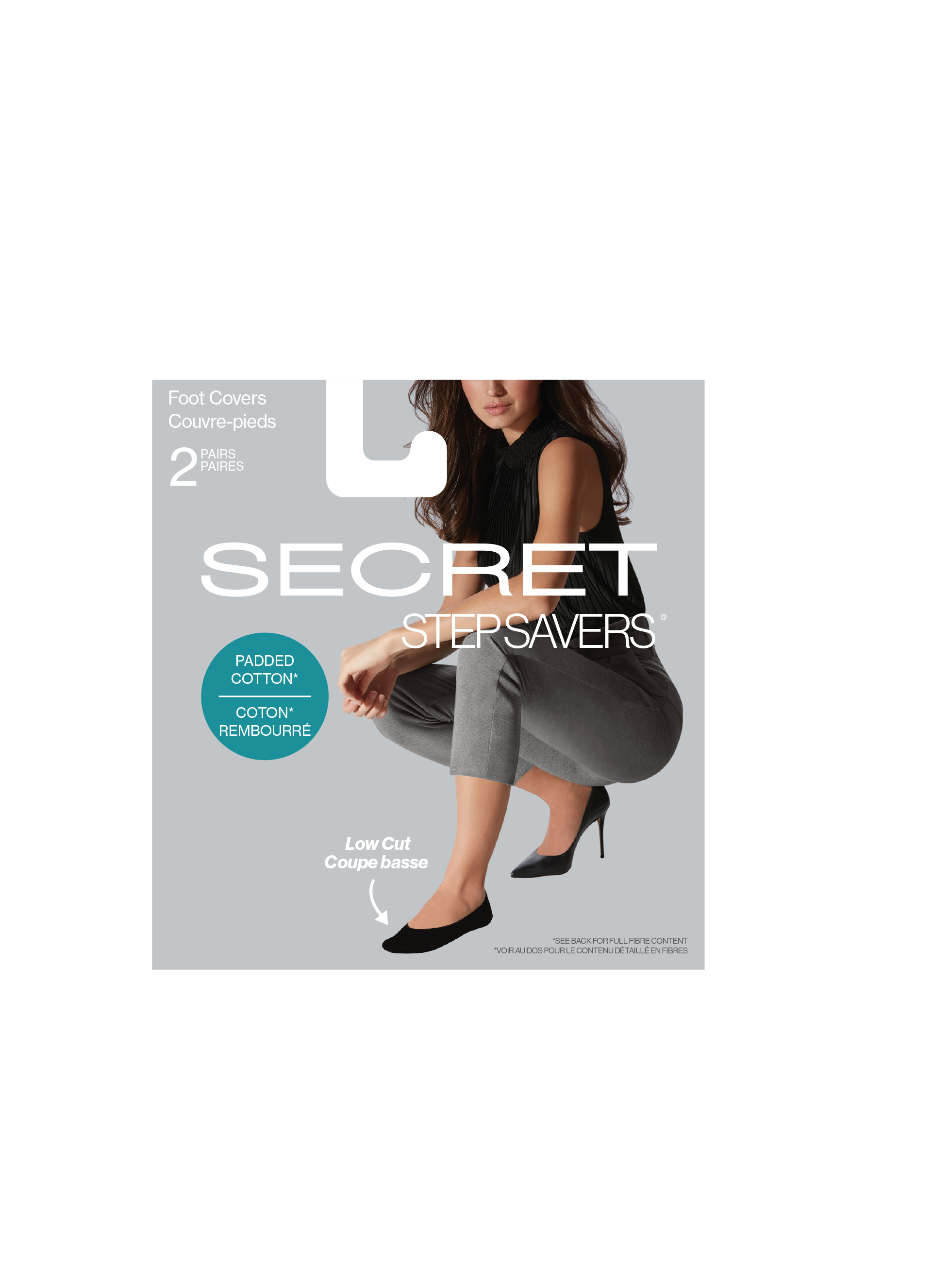 SECRET STEP SAVERS® Low Cut Padded Cotton with non slip heel