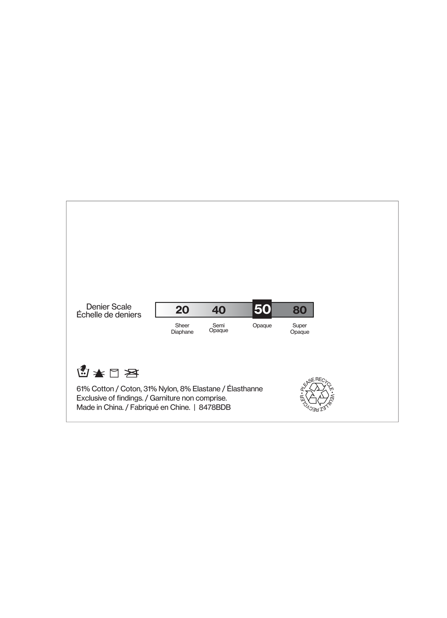 SECRET® Opaque Cotton Mid-Length - 1 Pair - 50 Denier
