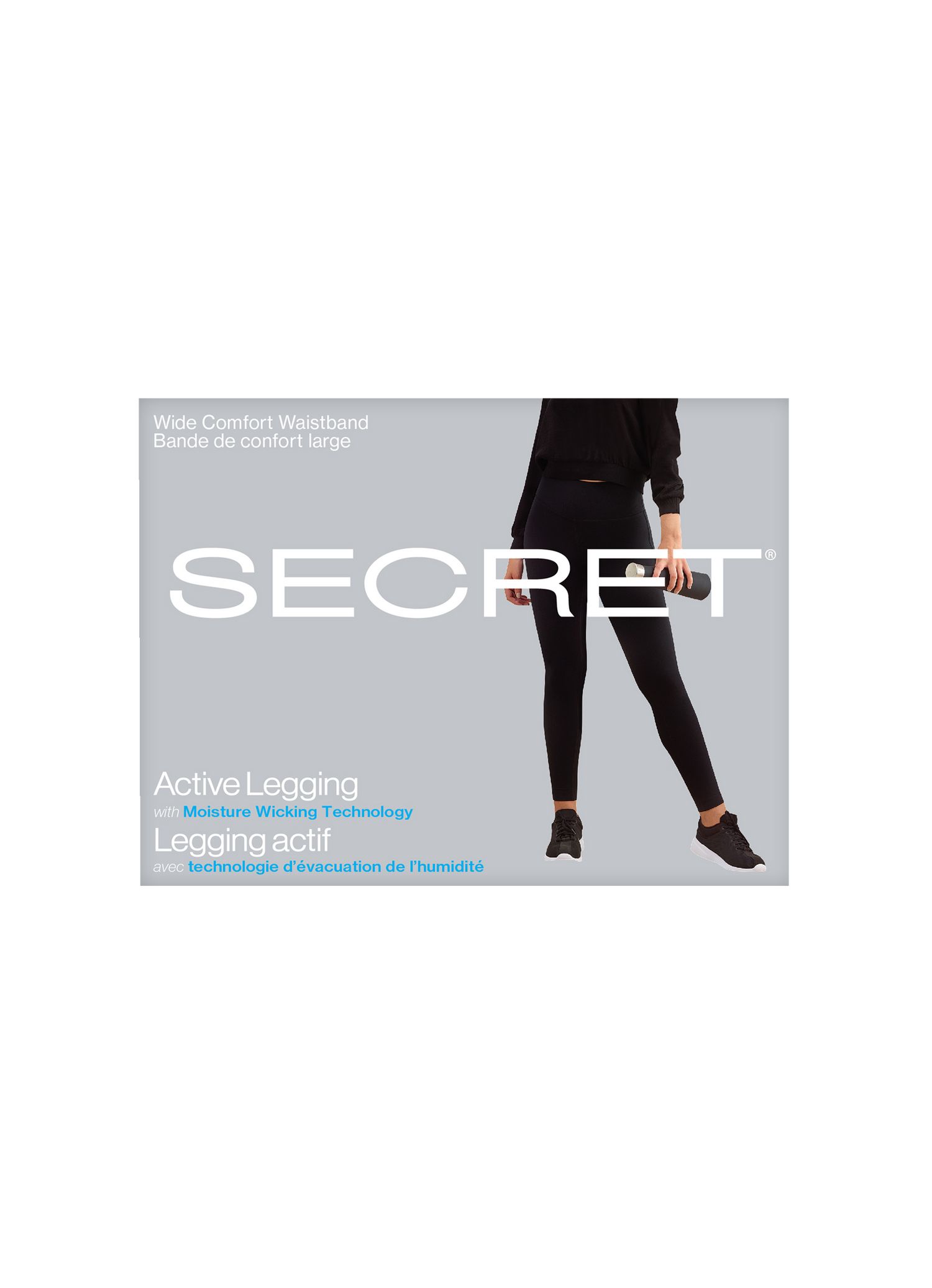 Legging actif SECRET® avec large ceinture confortable et technologie d&