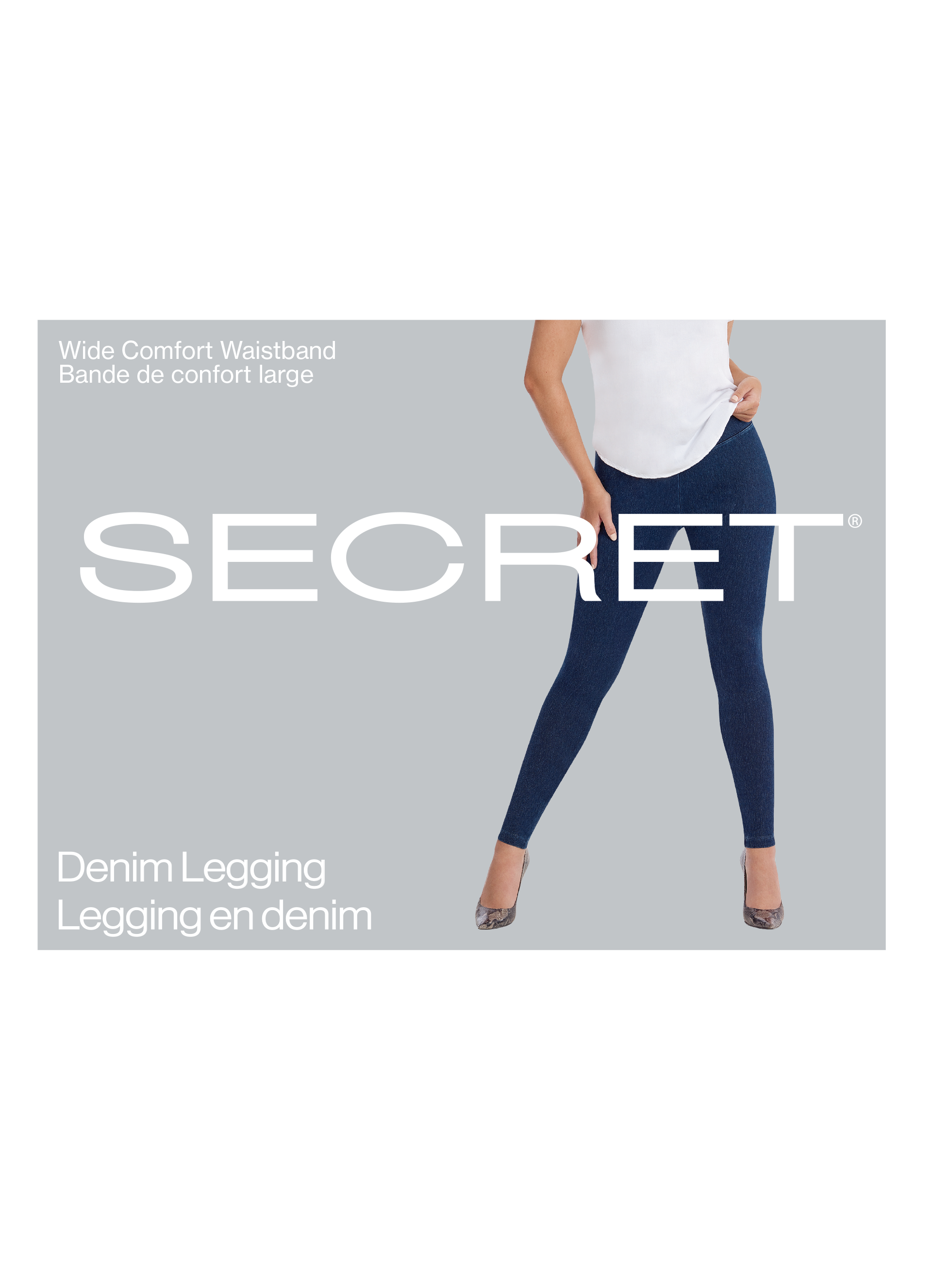 SECRET® Cotton Denim Legging | Jegging With Wide Comfort Waistband