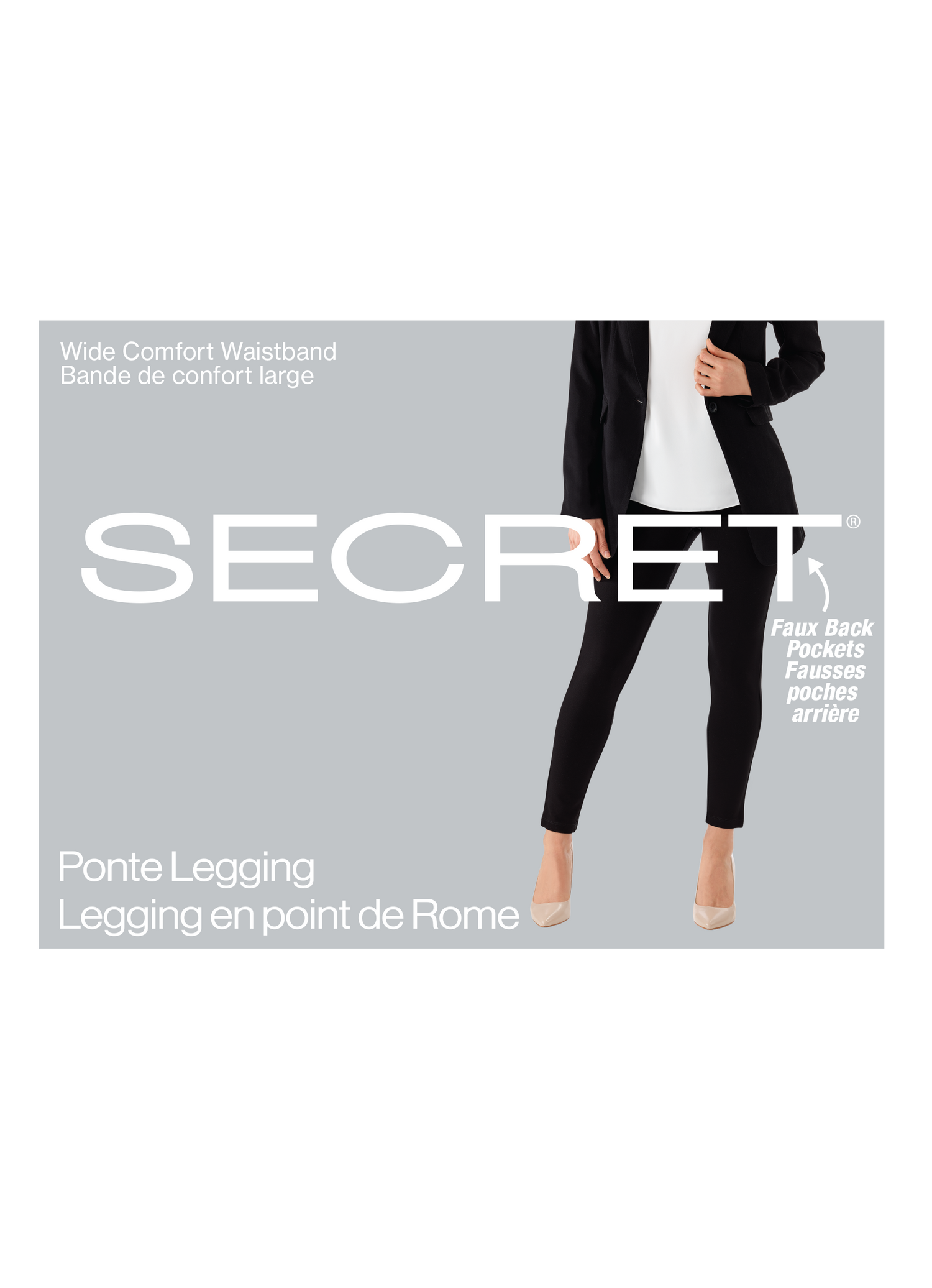SECRET® Ponte Legging | Work Legging With Back Pockets