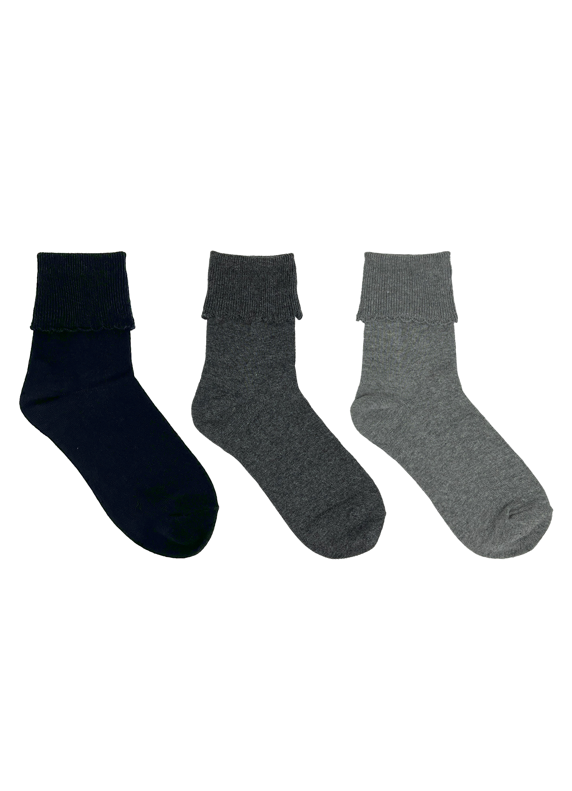 SECRET® Comfort Cotton Turn Cuff - 3 Pairs
