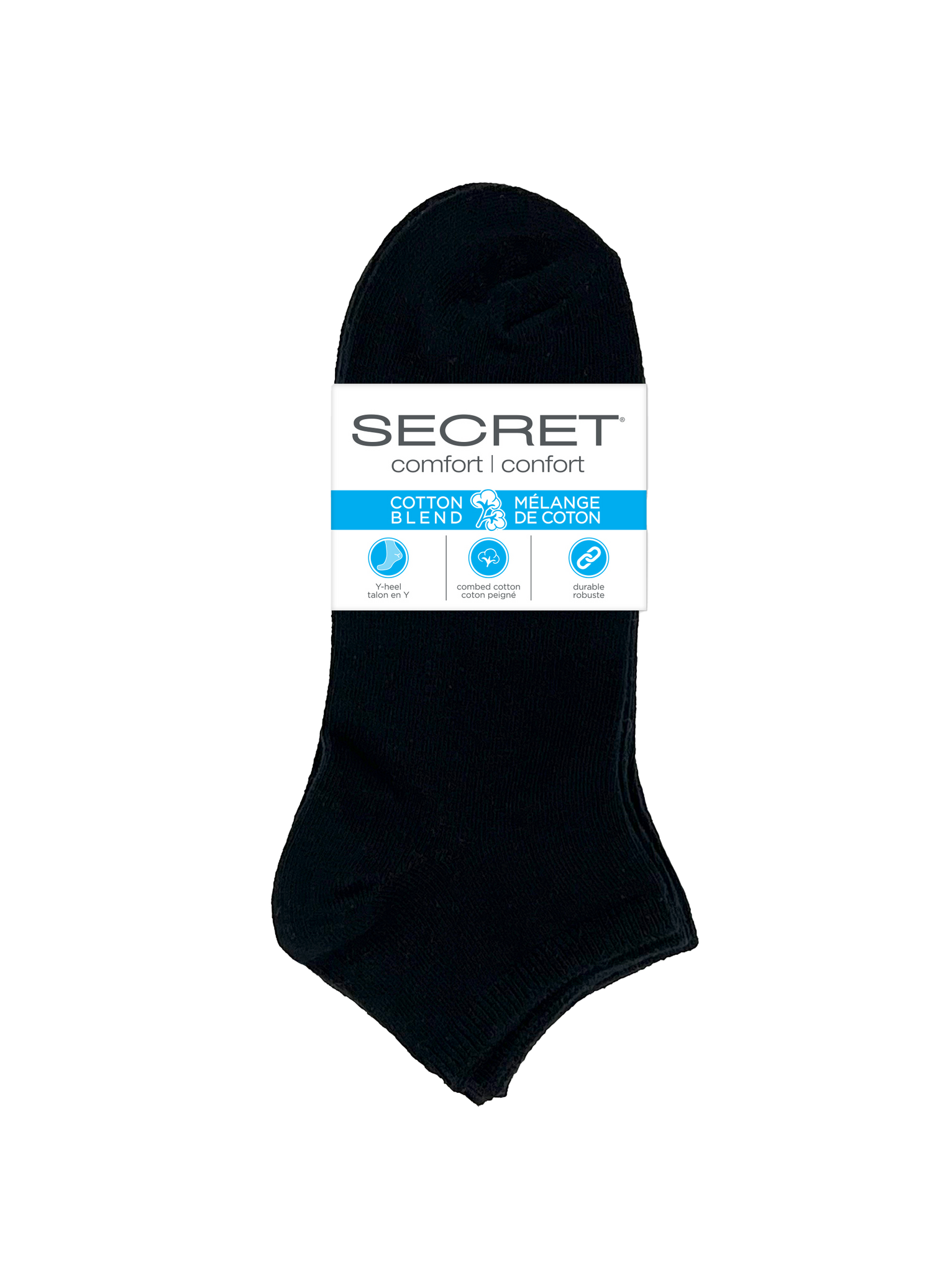 SECRET® Comfort Cotton Flat Knit Low Cut - 3 Pairs
