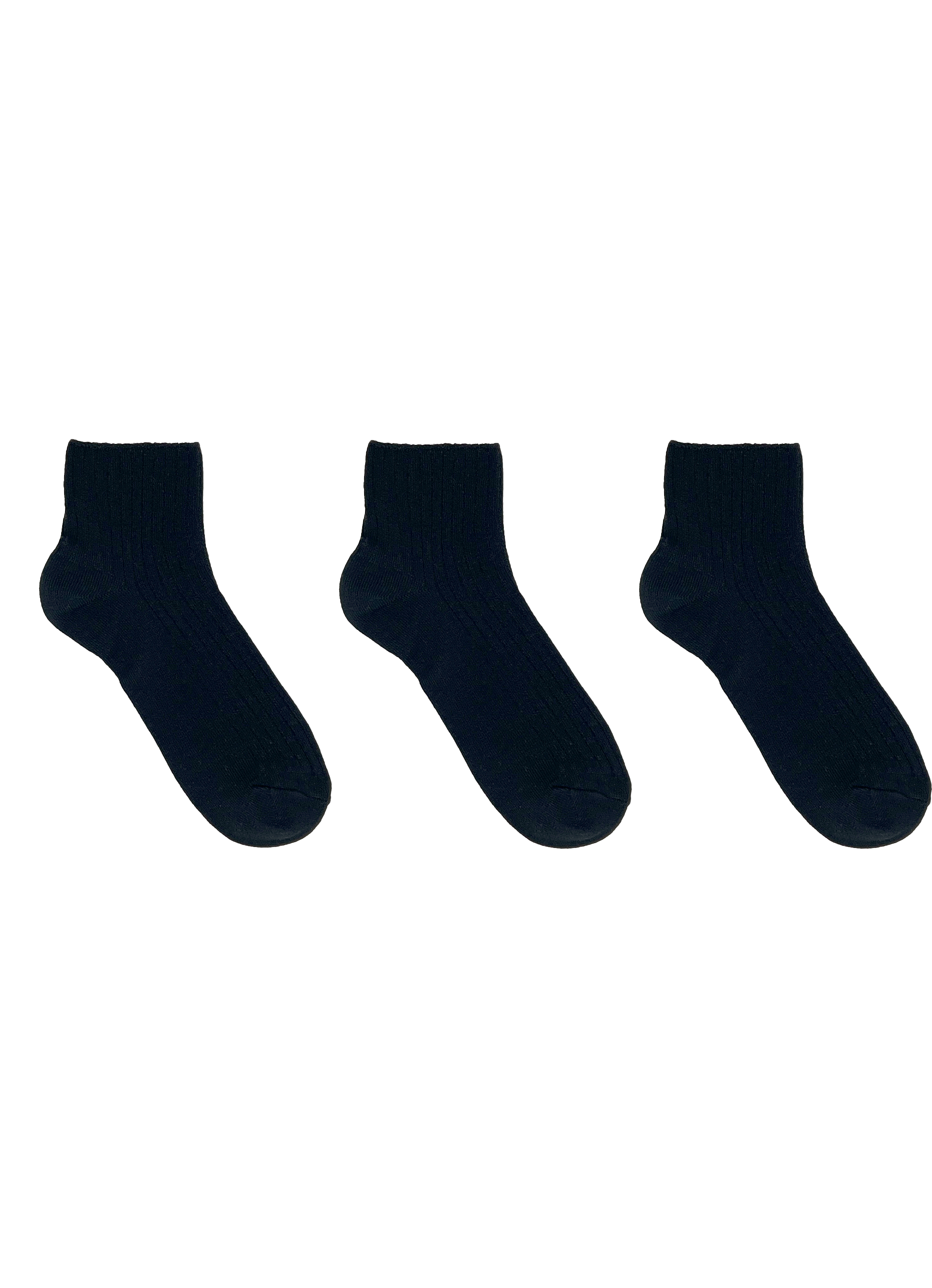 SECRET® Comfort Bamboo Ribbed Anklet - 3 Pairs