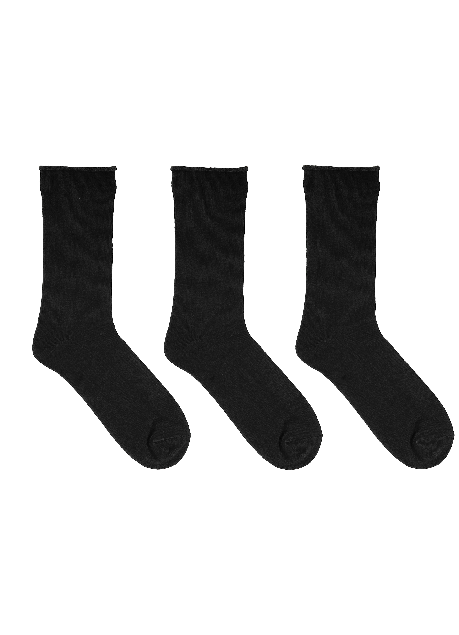 SECRET® Comfort Bamboo Flat Knit Roll Top Crew - 3 Pairs