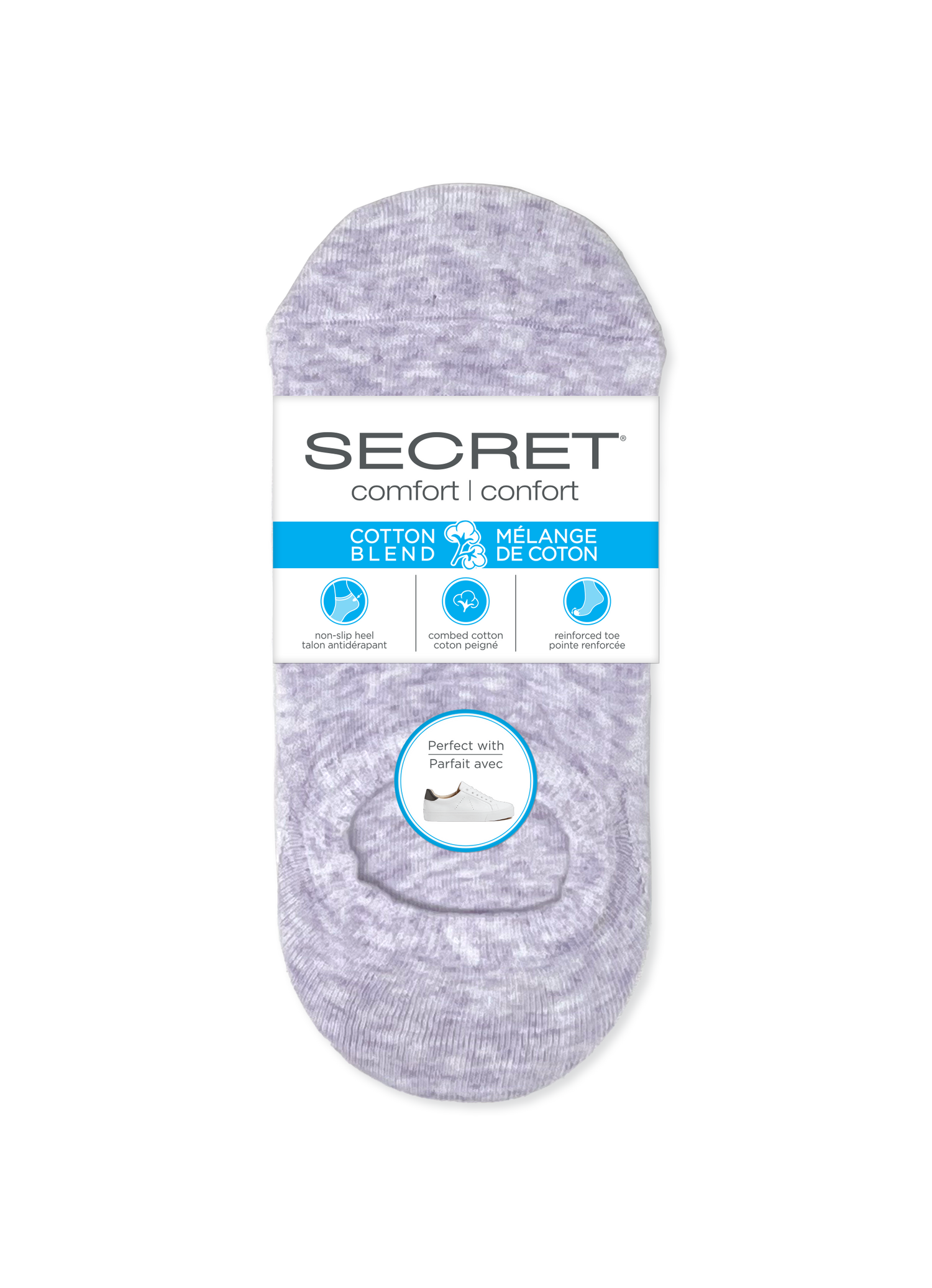 SECRET® Comfort Cotton No Show Liner - 3 Pairs
