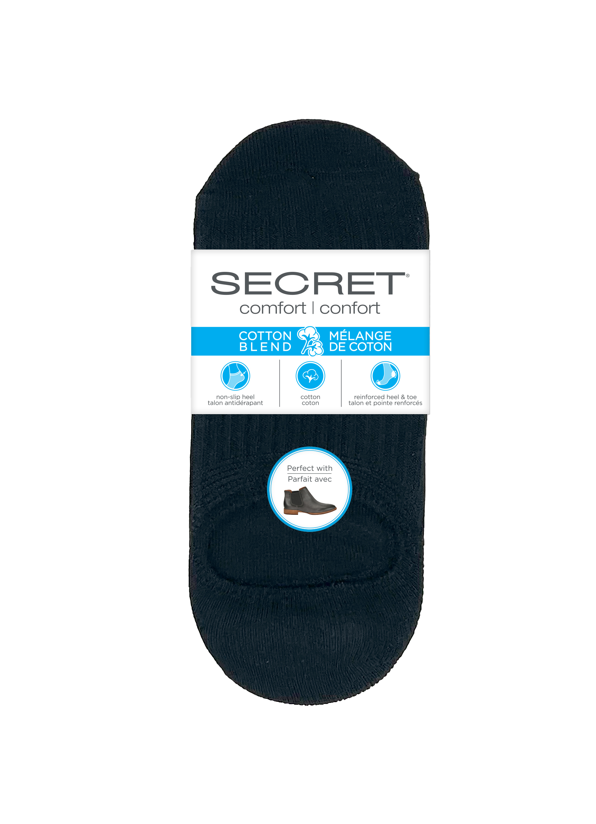SECRET® Comfort Cotton Ribbed Liner - 3 Pairs