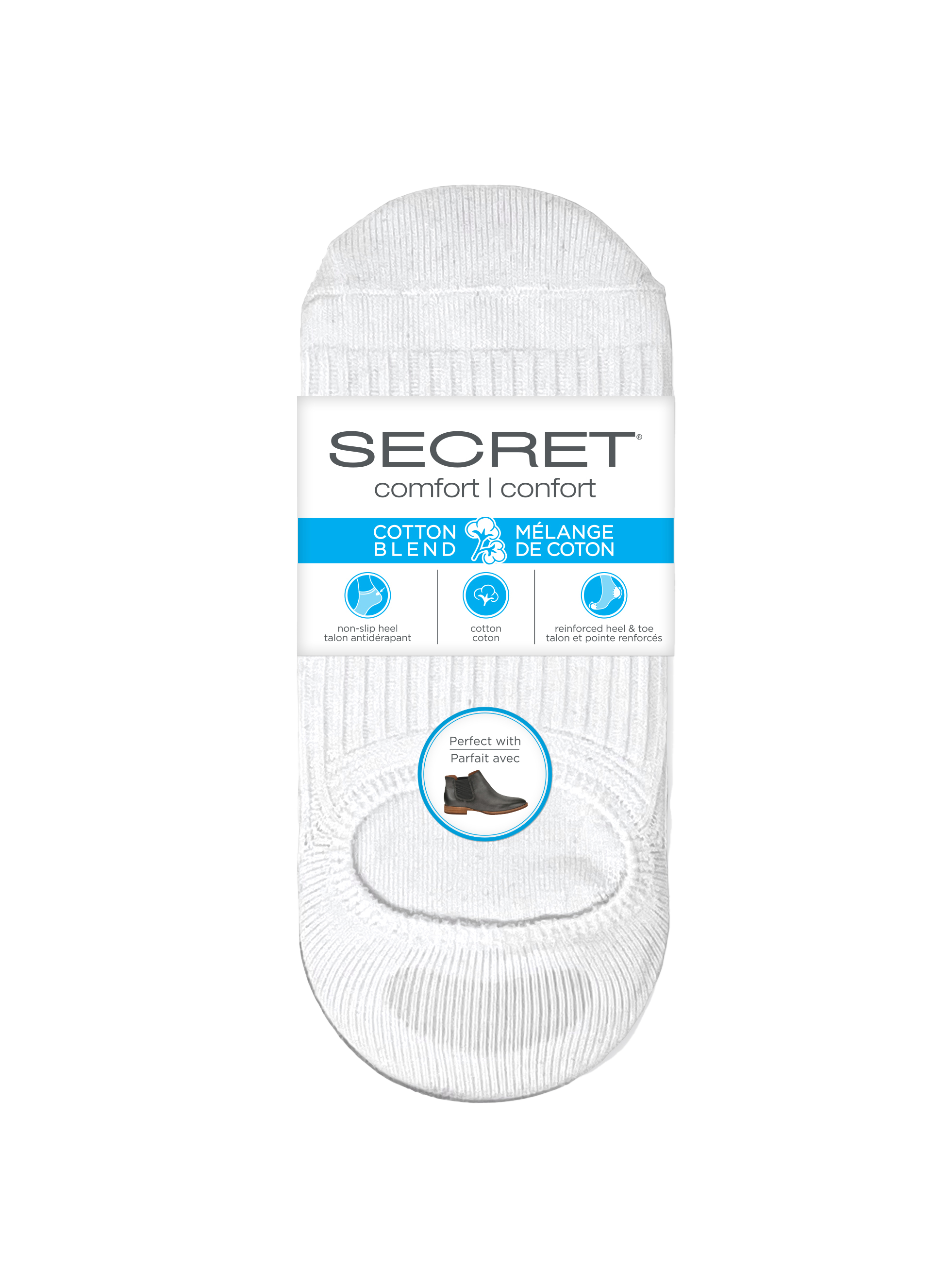 SECRET® Comfort Cotton Ribbed Liner - 3 Pairs