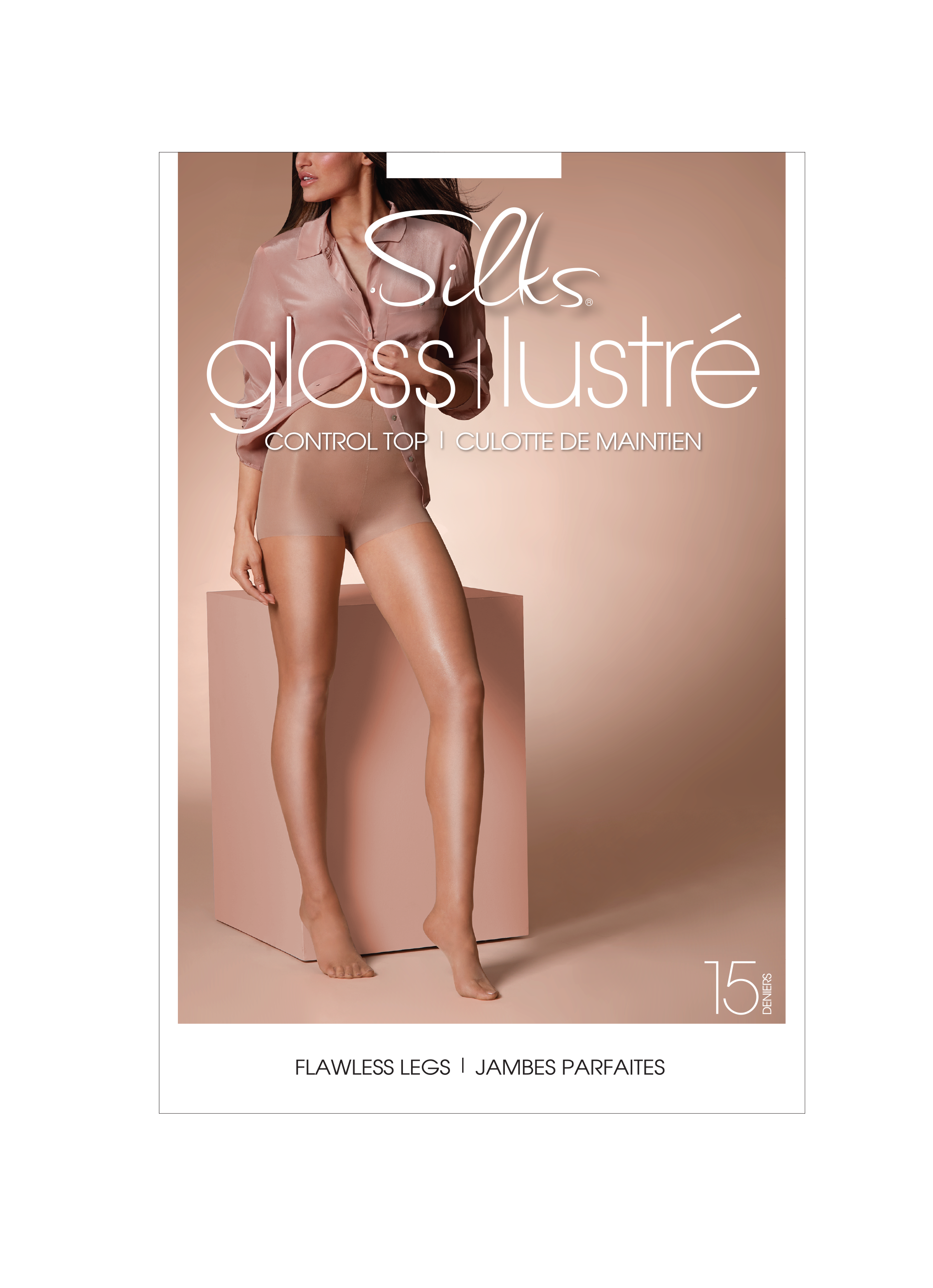 SILKS® Gloss Ultra Sheer Control Top Pantyhose w/Shadow toe - 15 Denier