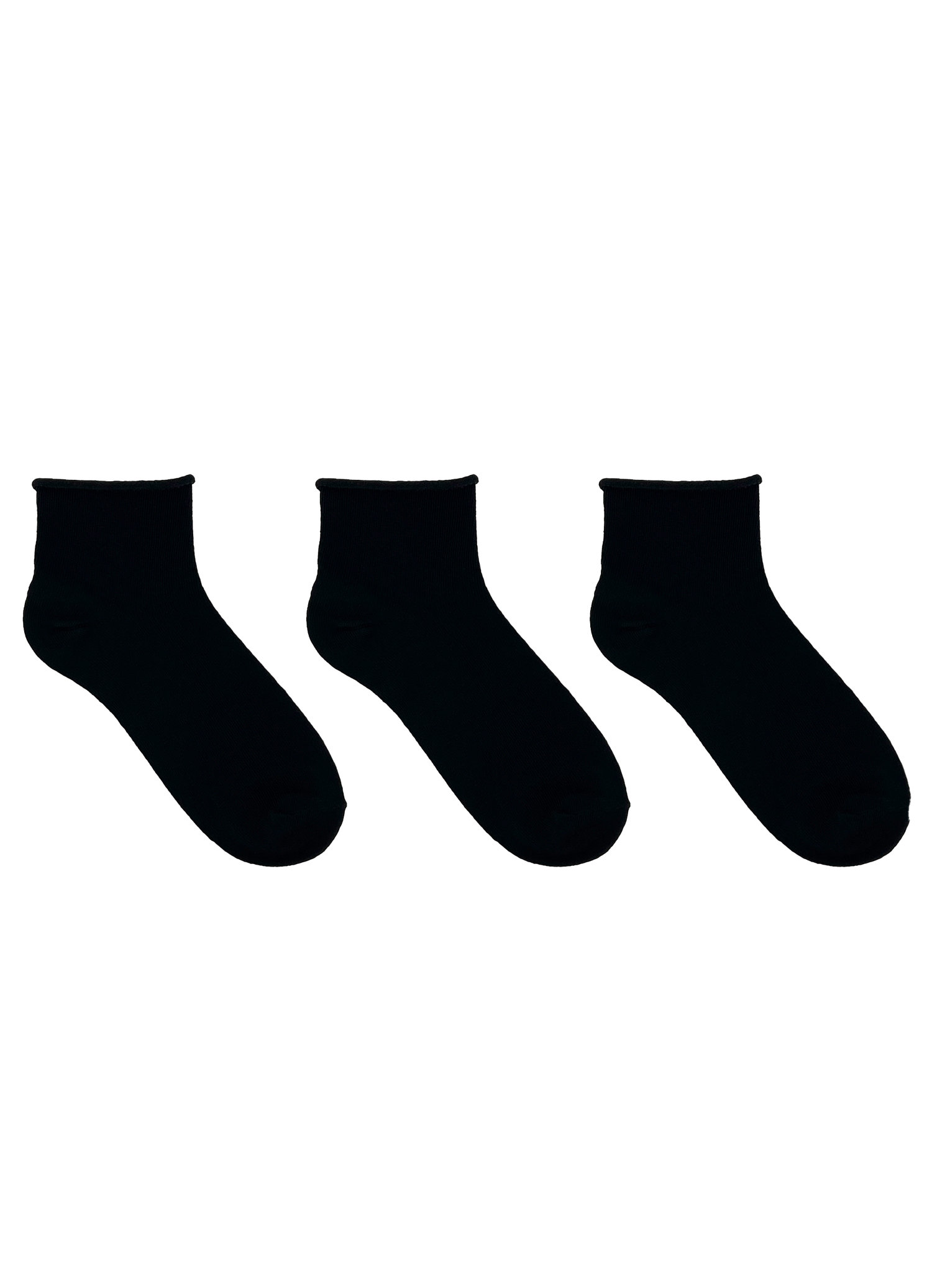 SECRET®Comfort Cotton Roll Top Quarter - 3 Pairs