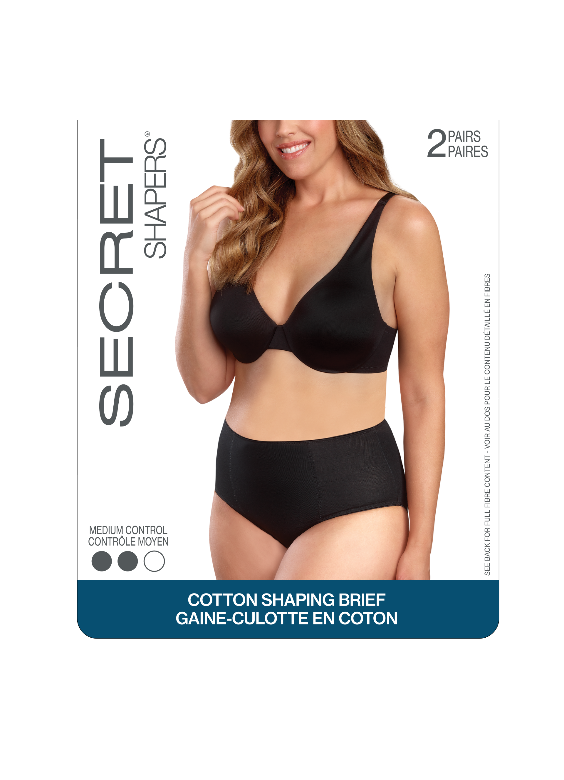 SECRET SHAPERS® Cotton Shaping Brief - 2 Pairs