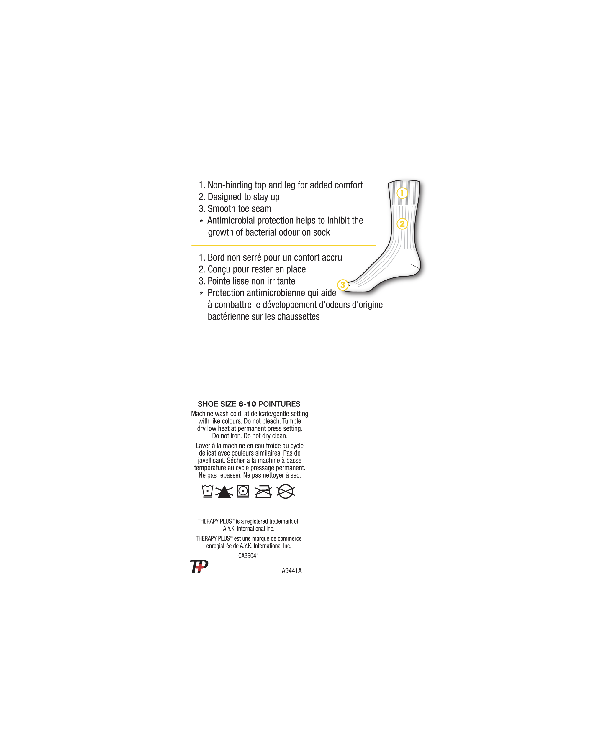 Therapy Plusᴹᴰ Diabétique Chaussettes côtelées habillées pour femme- 2 Paires