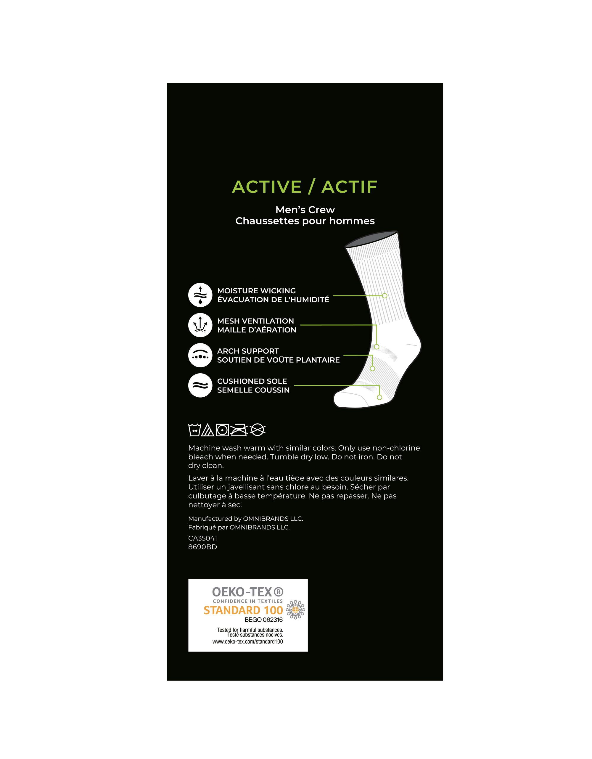 Athletic Sport Men half cushion crew - 3 Pairs