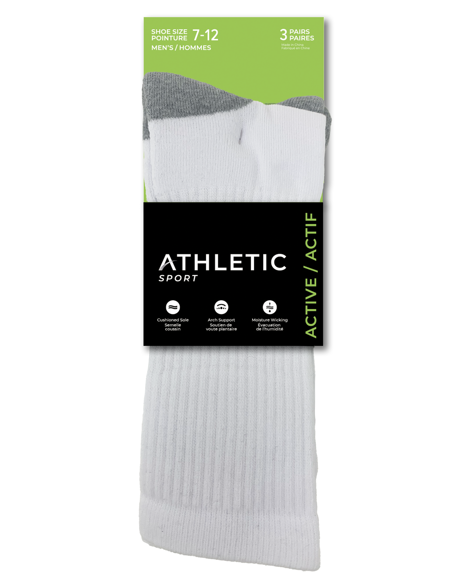 Athlétique Sport Homme chaussette semelle coussinnée - 3 Paires