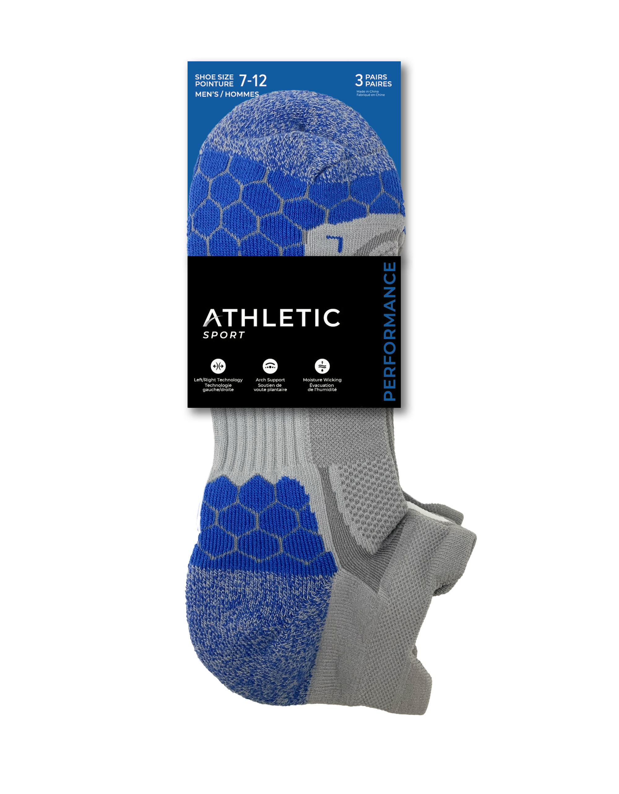 Athletic Sport Men double tab low cut - 3 Pairs