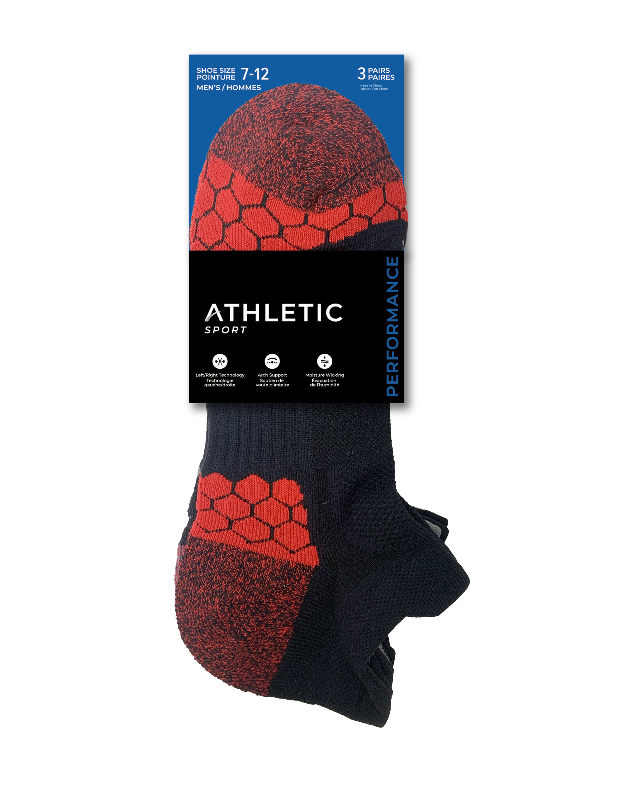 Athletic Sport Men double tab low cut - 3 Pairs