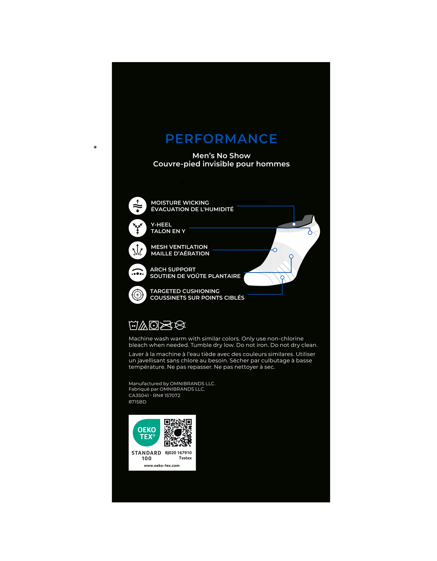 Athletic Sport Chaussettes invisibles sport homme - 3 paires