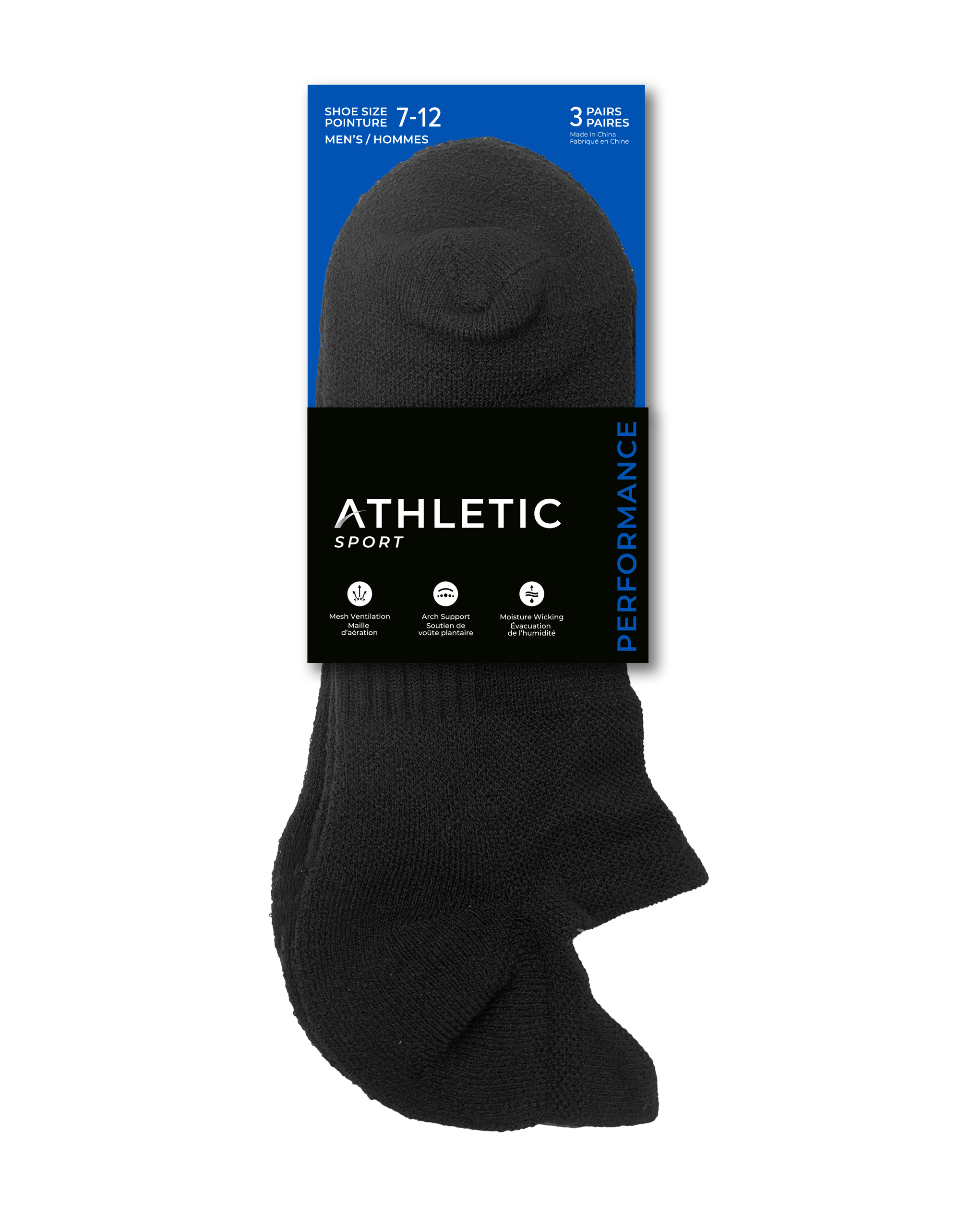 Athletic Sport Men tab no show - 3 Pairs