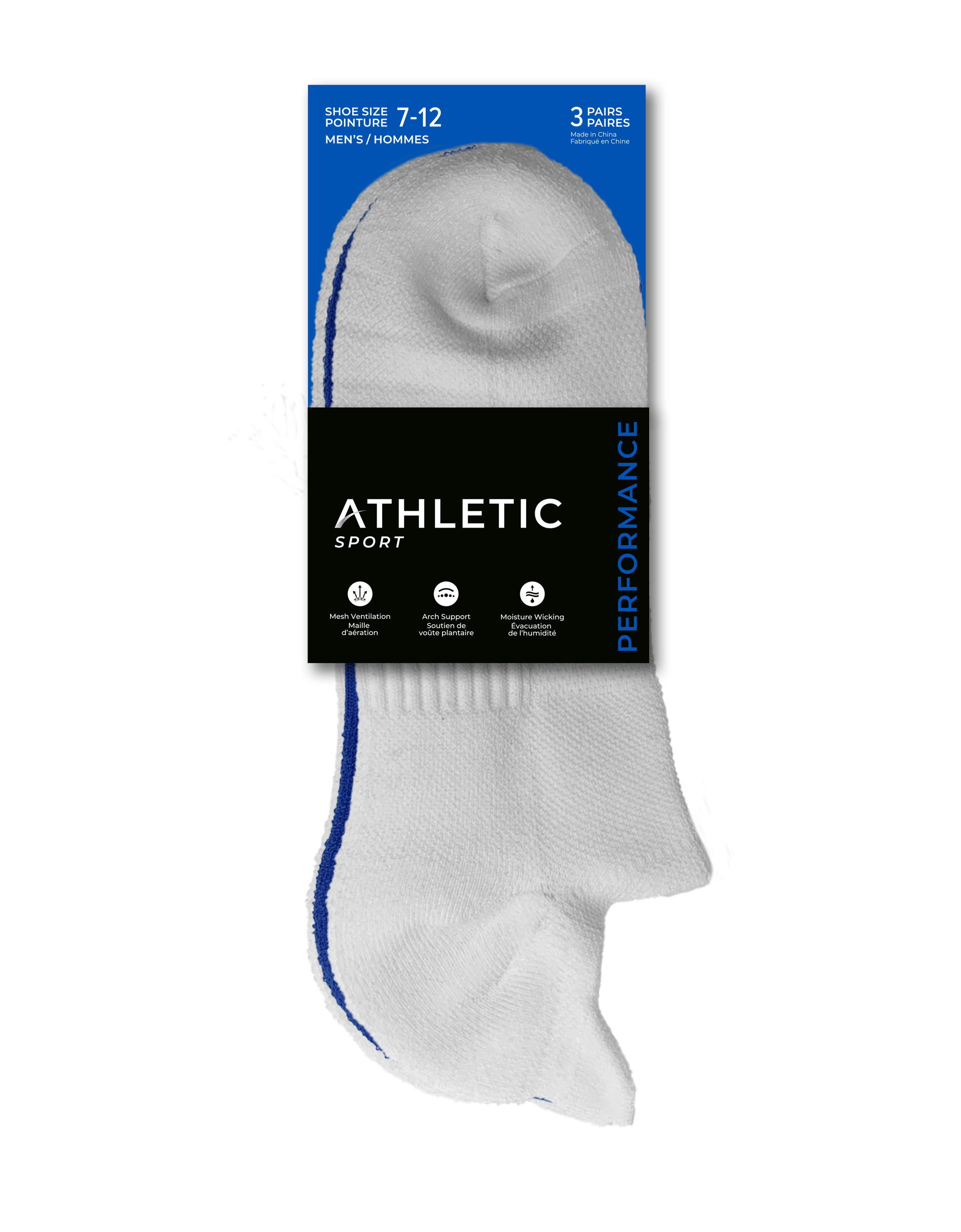 Athletic Sport Men tab no show - 3 Pairs