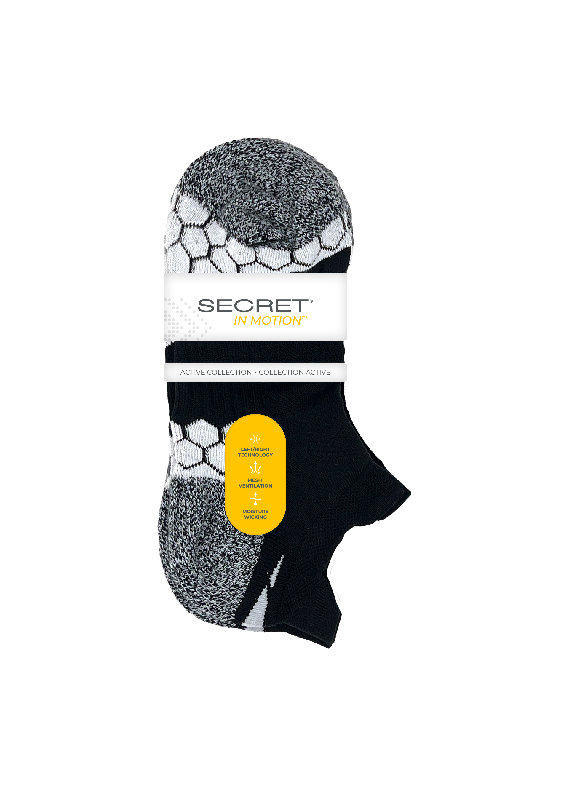 SECRET® In Motion™ Double Tab No Show - 3 Pairs