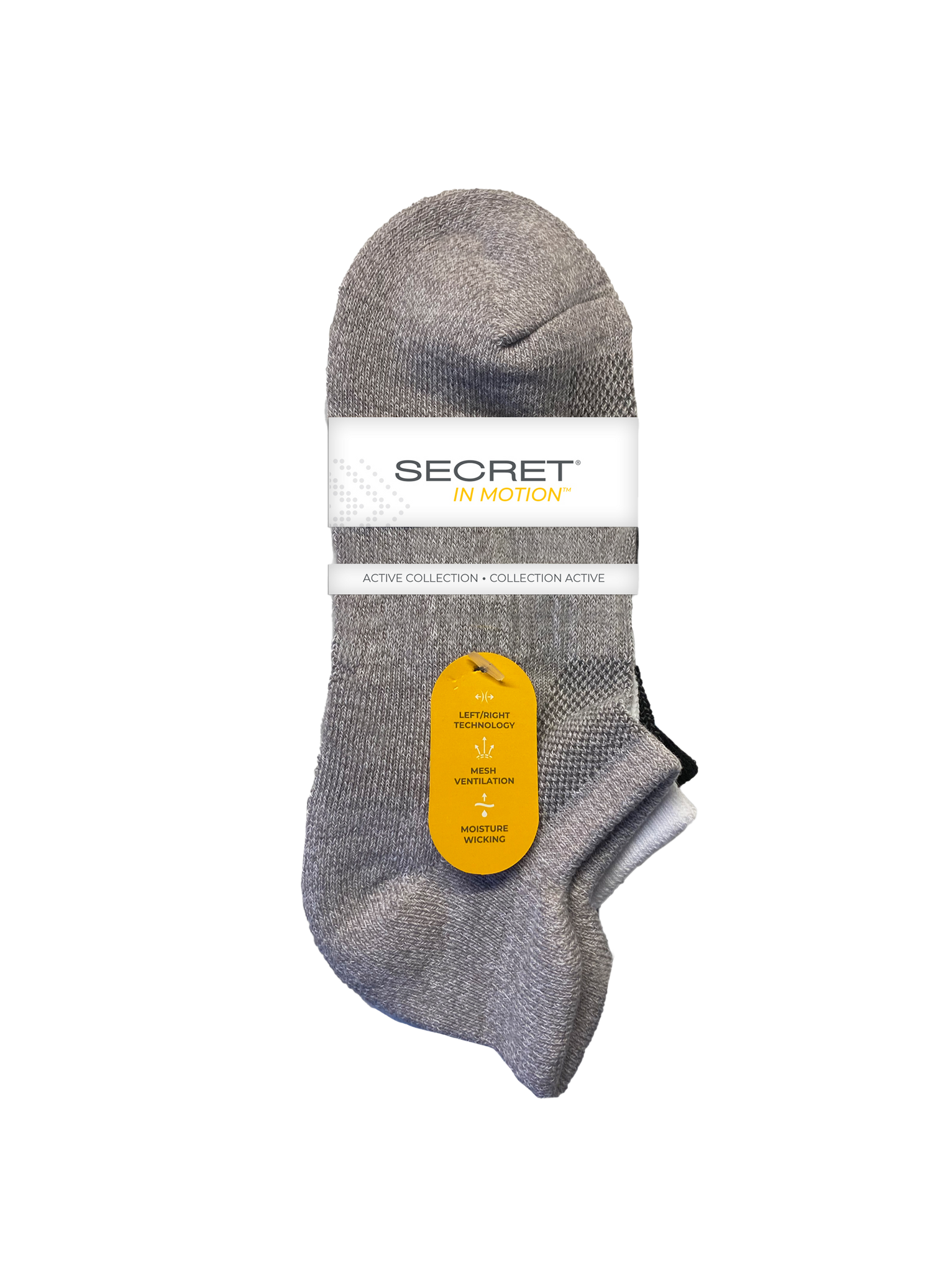 SECRET® In Motion™ Back Tab No Show - 3 Pairs