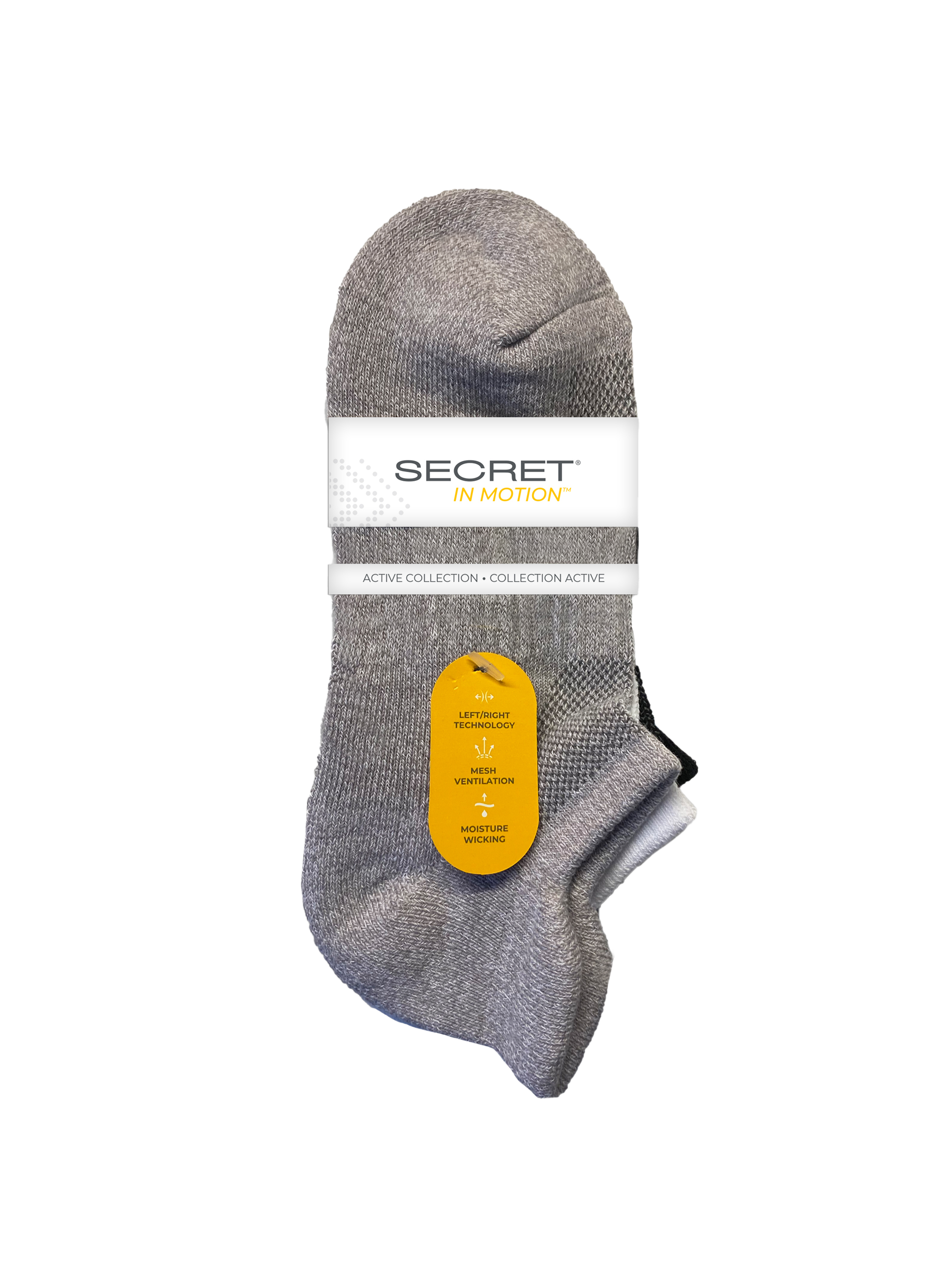 SECRET® In Motion™ Back Tab No Show - 3 Pairs