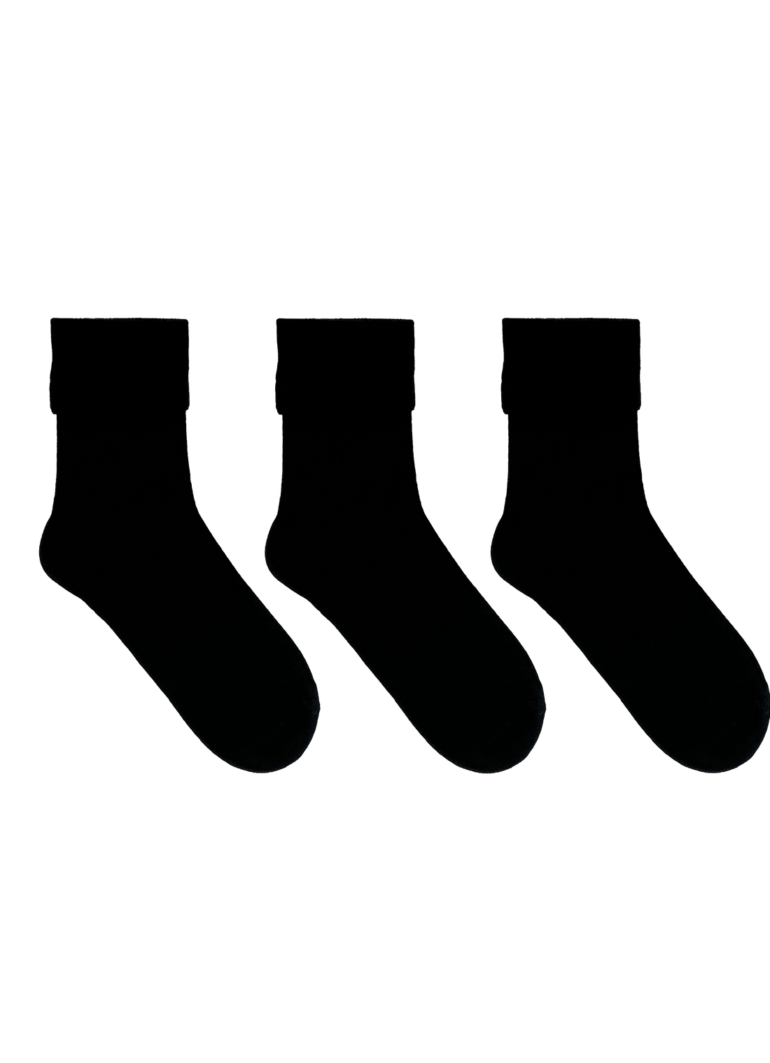 SECRET® Comfort Bamboo Ribbed Turn Cuff - 3 Pairs