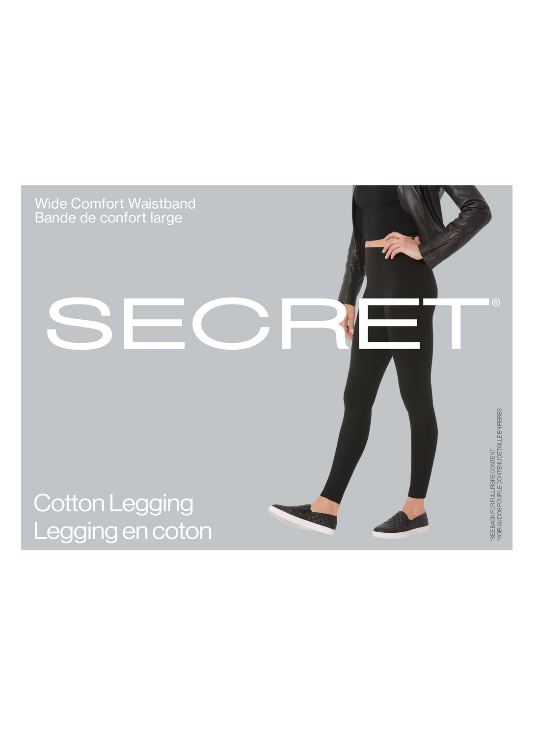 Legging en coton SECRET® avec large ceinture confortable