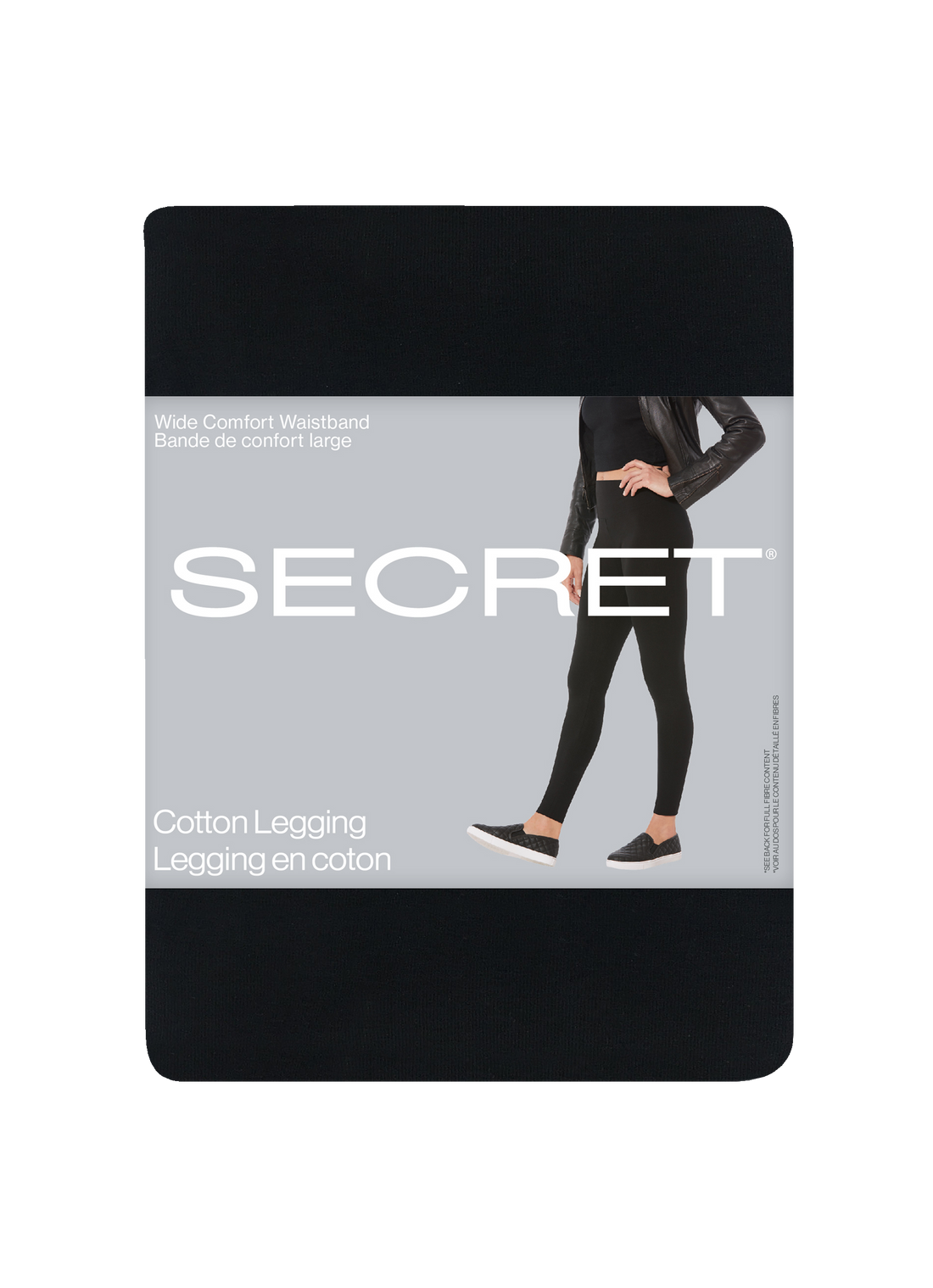 Legging en coton SECRET® avec large ceinture confortable