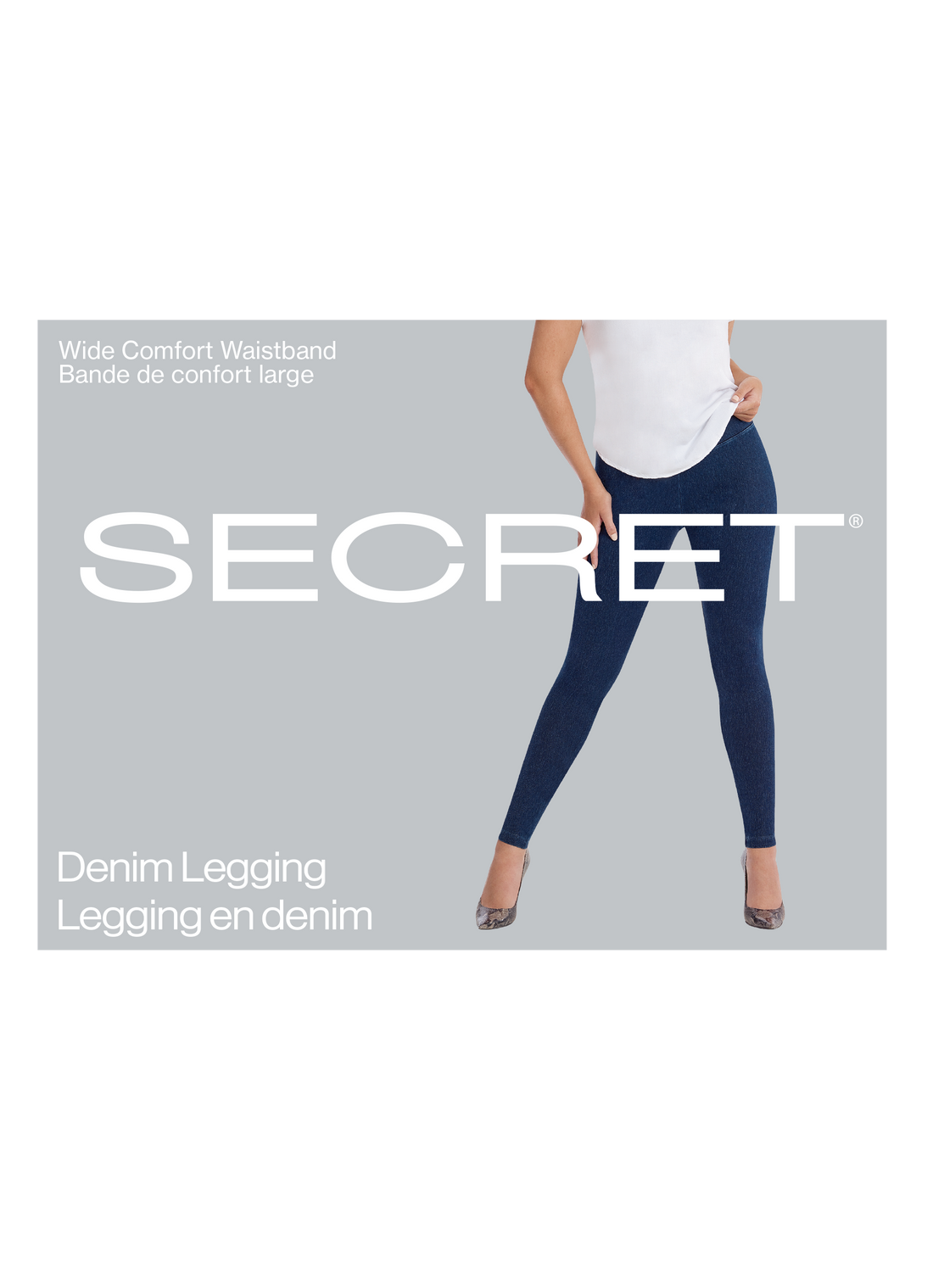 Legging en denim SECRET® avec taille large et confortable