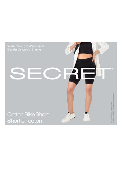 SECRET® Cotton Bike Short for Women | High-Waisted Athletic Shorts
