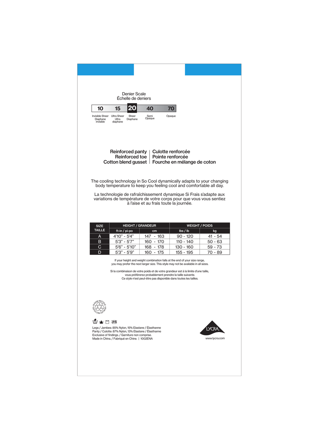 SECRET SILKY® Sheer Reinforced Panty w/Reinforced Toe w/HeiQ - 20 Denier