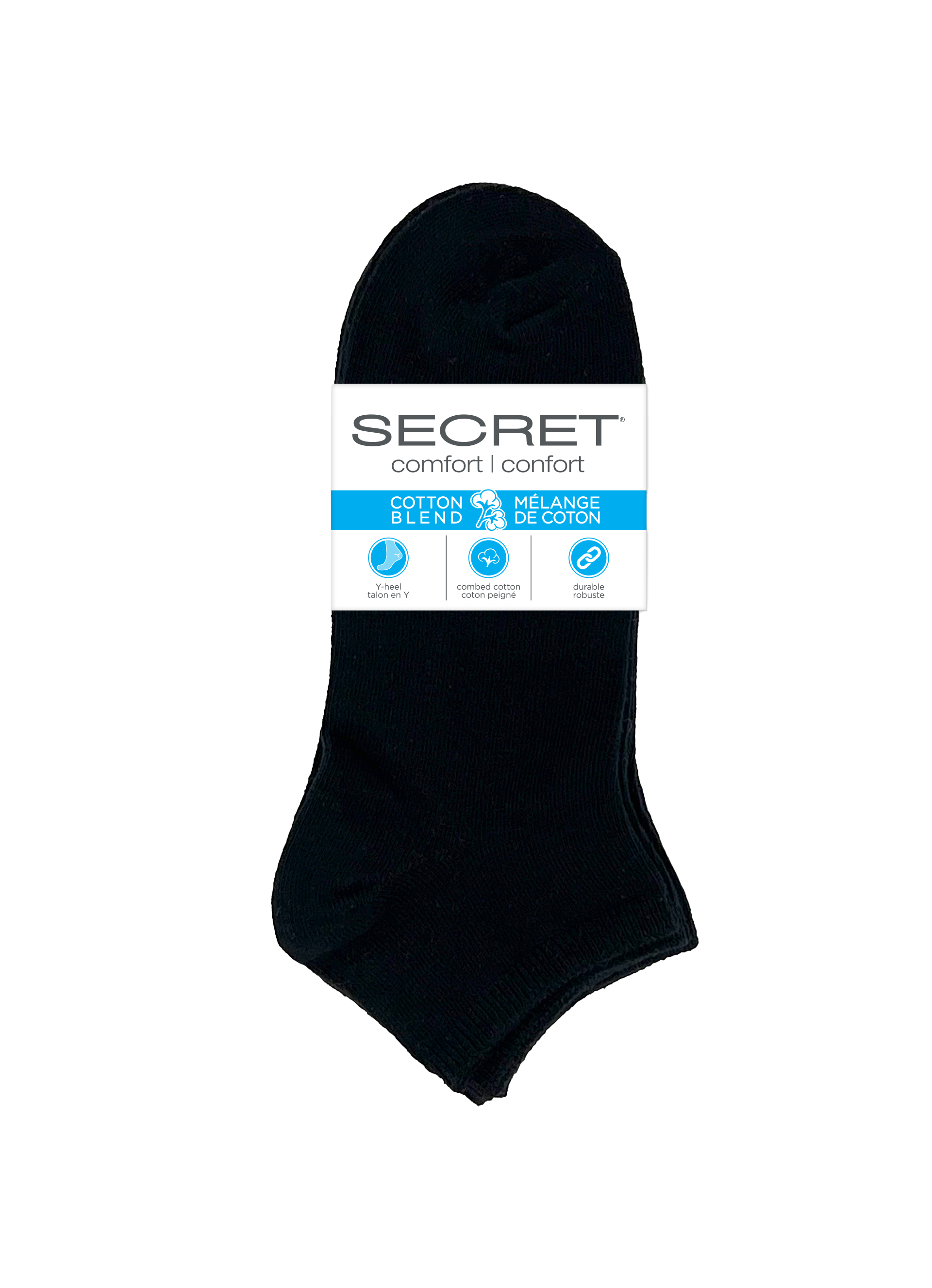 SECRET® Comfort Cotton Flat Knit Low Cut - 3 Pairs