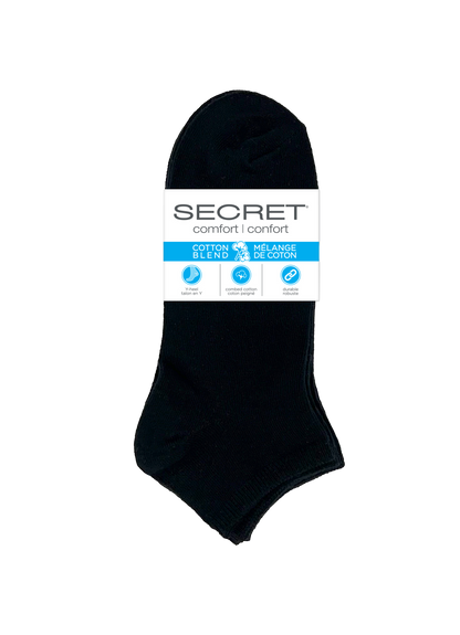 SECRET® Comfort Cotton Flat Knit Low Cut - 3 Pairs