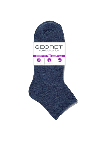 SECRET® Comfort Essentials Flat Knit Quarter - 6 Pairs