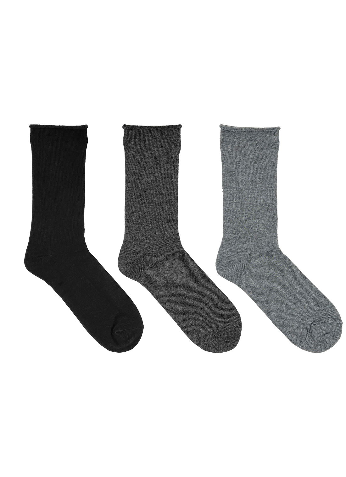 SECRET® Comfort Bamboo Flat Knit Roll Top Crew - 3 paires