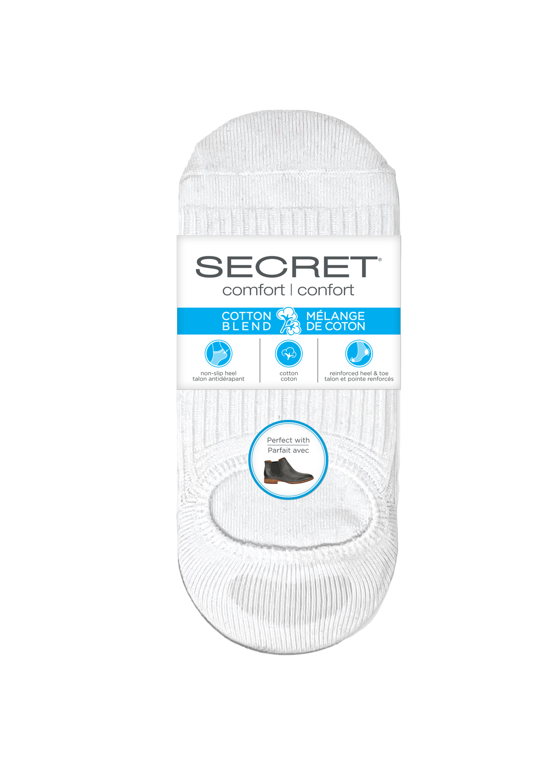 SECRET® Comfort Cotton Ribbed Liner - 3 Pairs