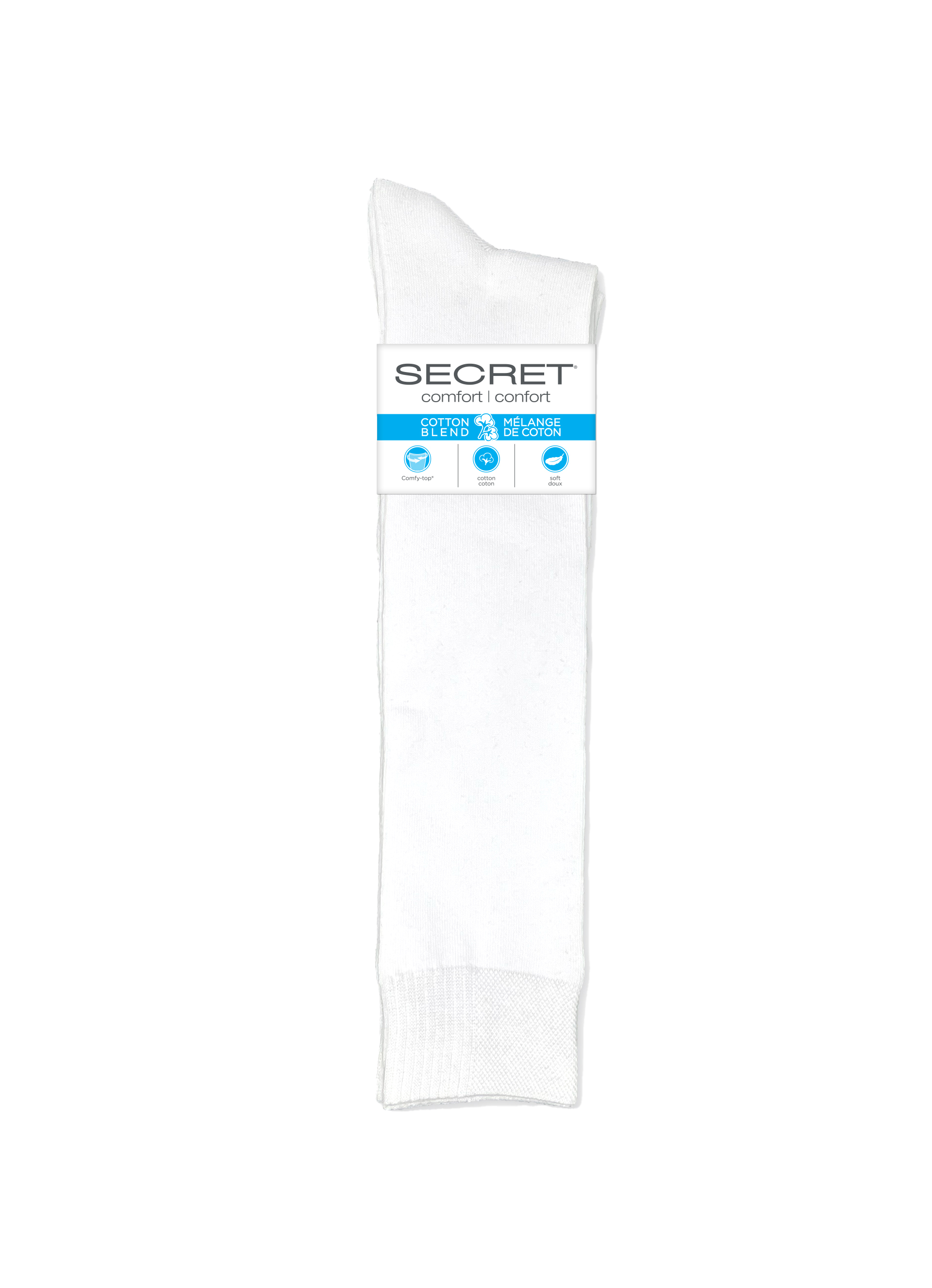 SECRET® Comfort Cotton Flat Knit Knee High - 2 Pairs