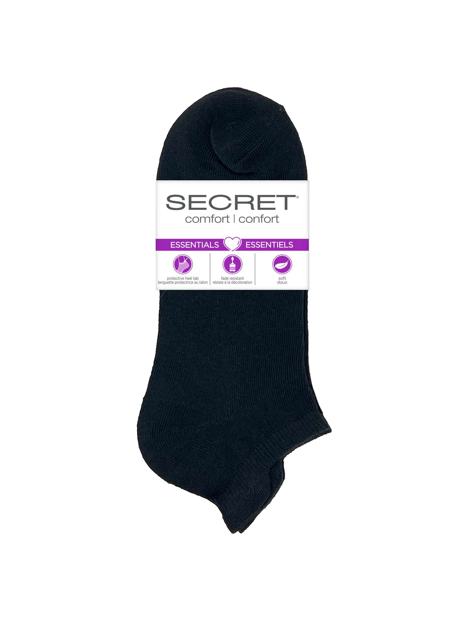 SECRET® Comfort Essentials No Show avec languette - 6 paires