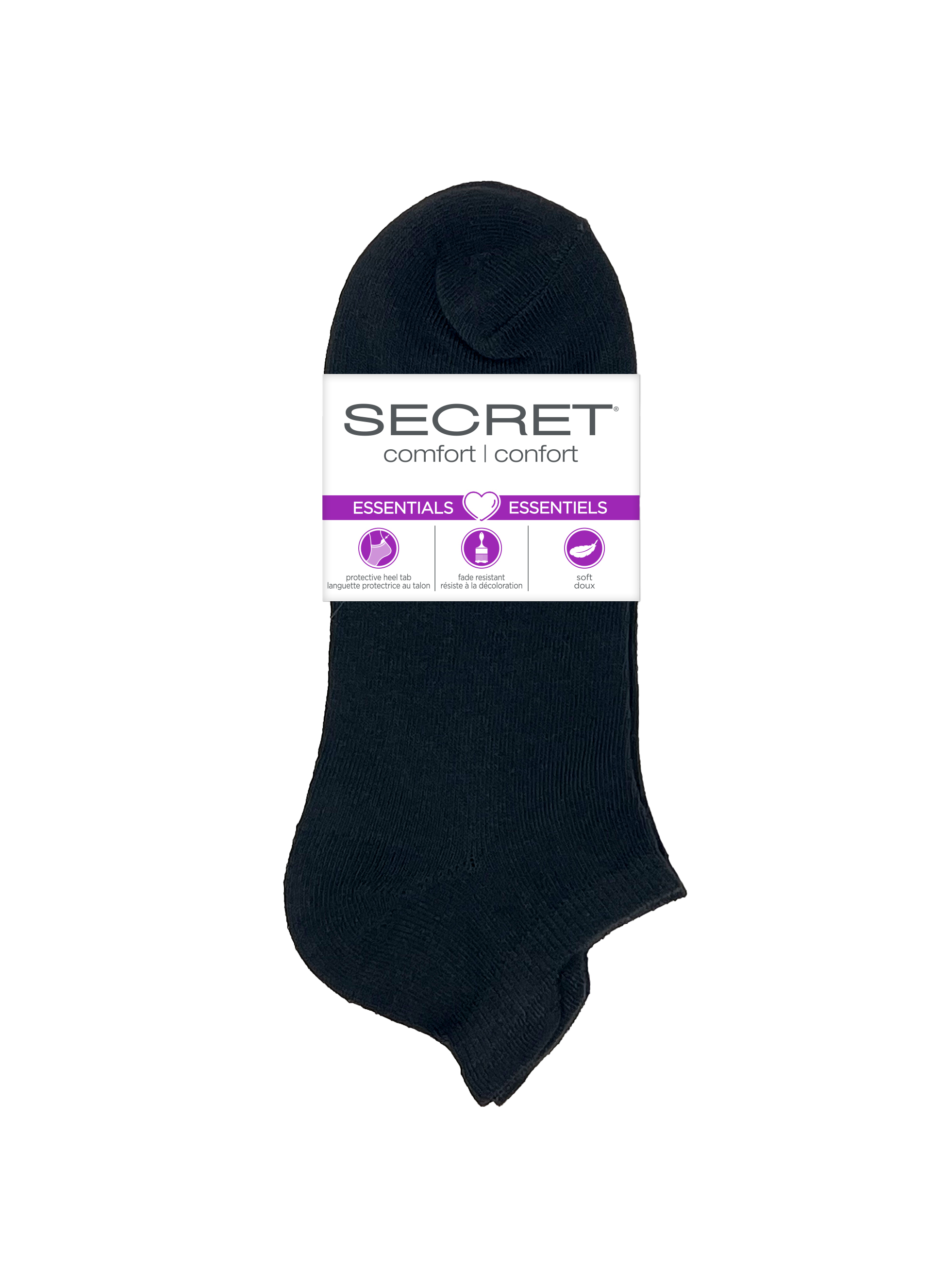 SECRET® Comfort Essentials No Show avec languette - 6 paires