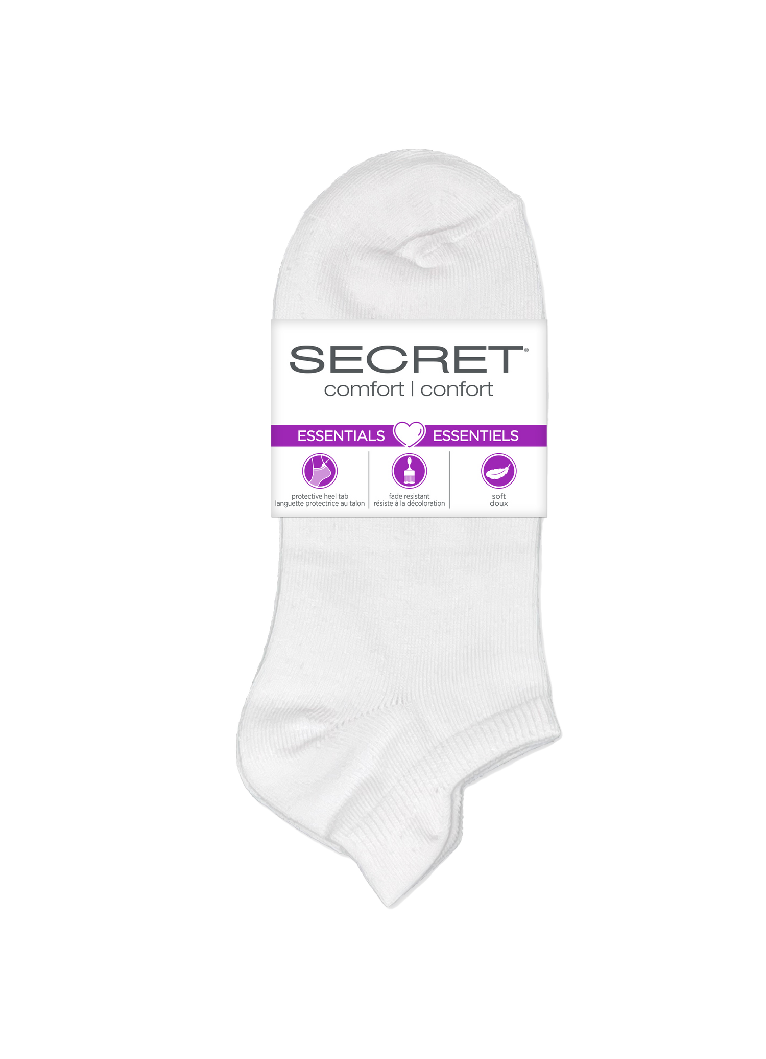 SECRET® Comfort Essentials No Show avec languette - 6 paires