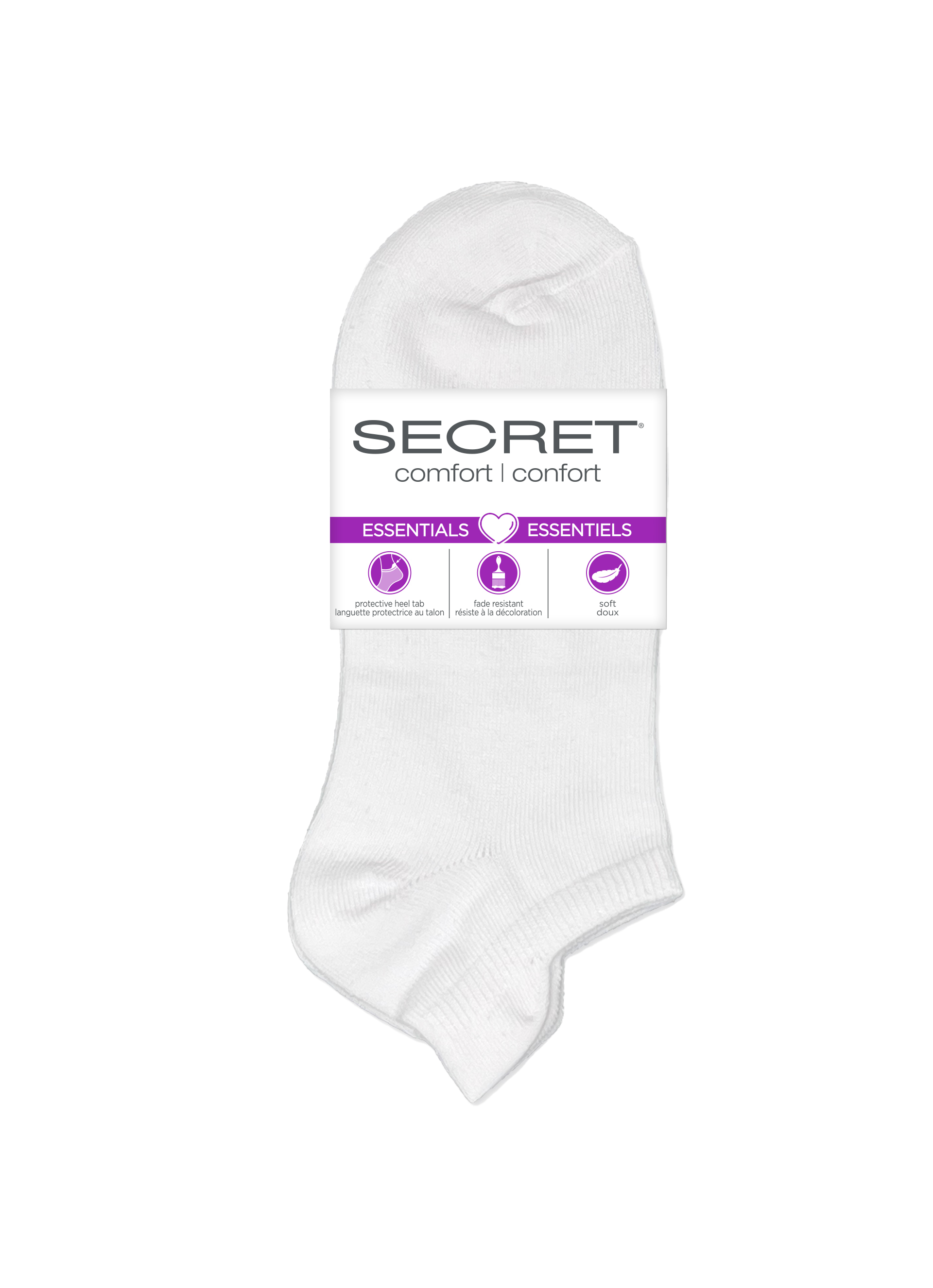 SECRET® Comfort Essentials No Show avec languette - 6 paires