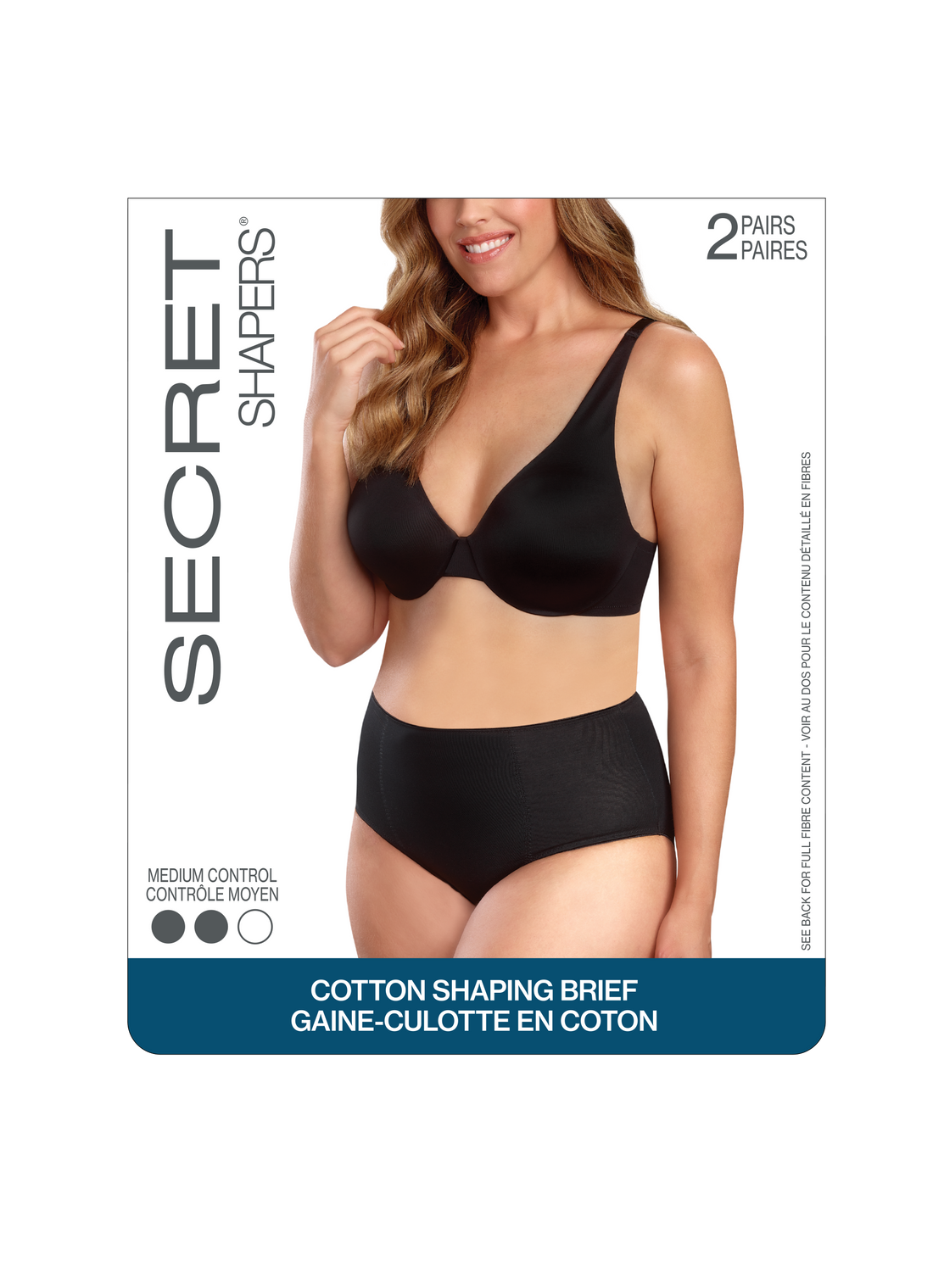 SECRET SHAPERS® Cotton Shaping Brief - 2 Pairs