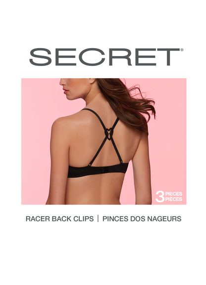 SECRET® Racerback Heart Clips - 3 Pieces