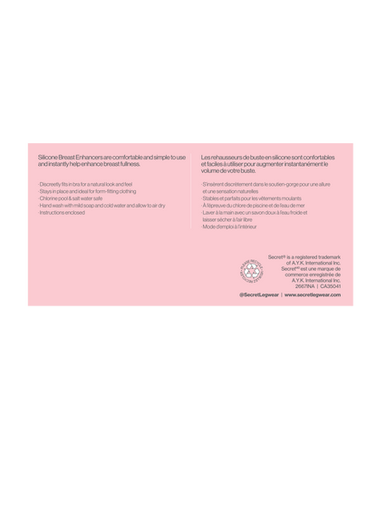 Agrandisseurs mammaires en silicone SECRET® - 1 paire