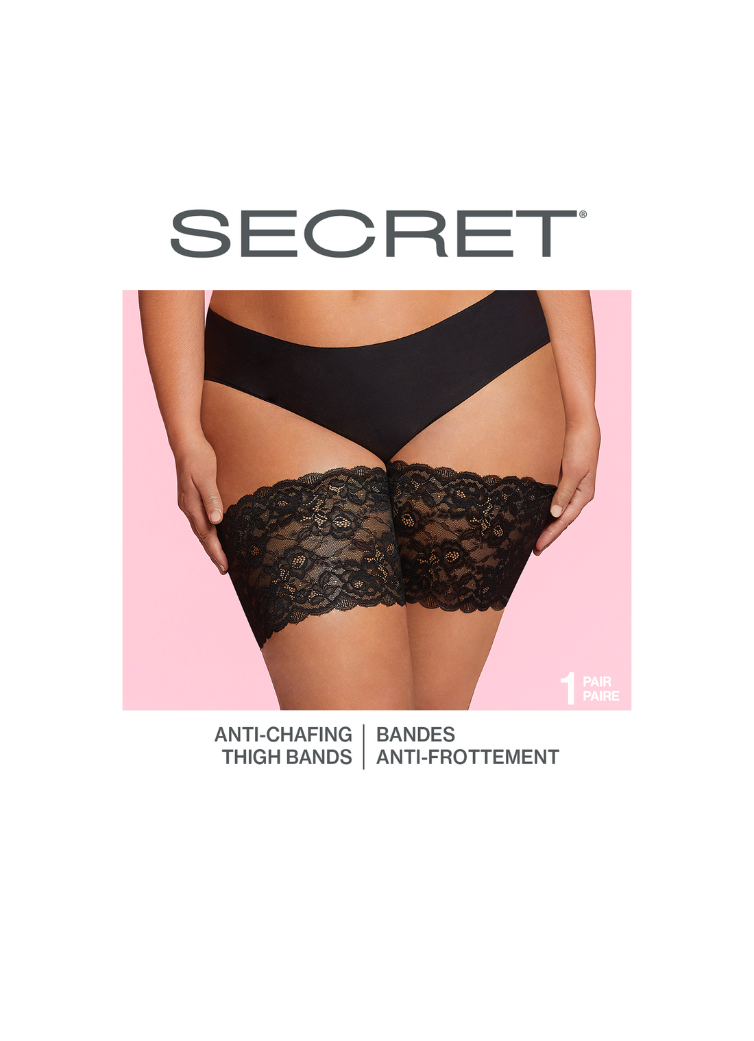 SECRET® Anti-Chafing Lace Thigh Bands - 1 Pair