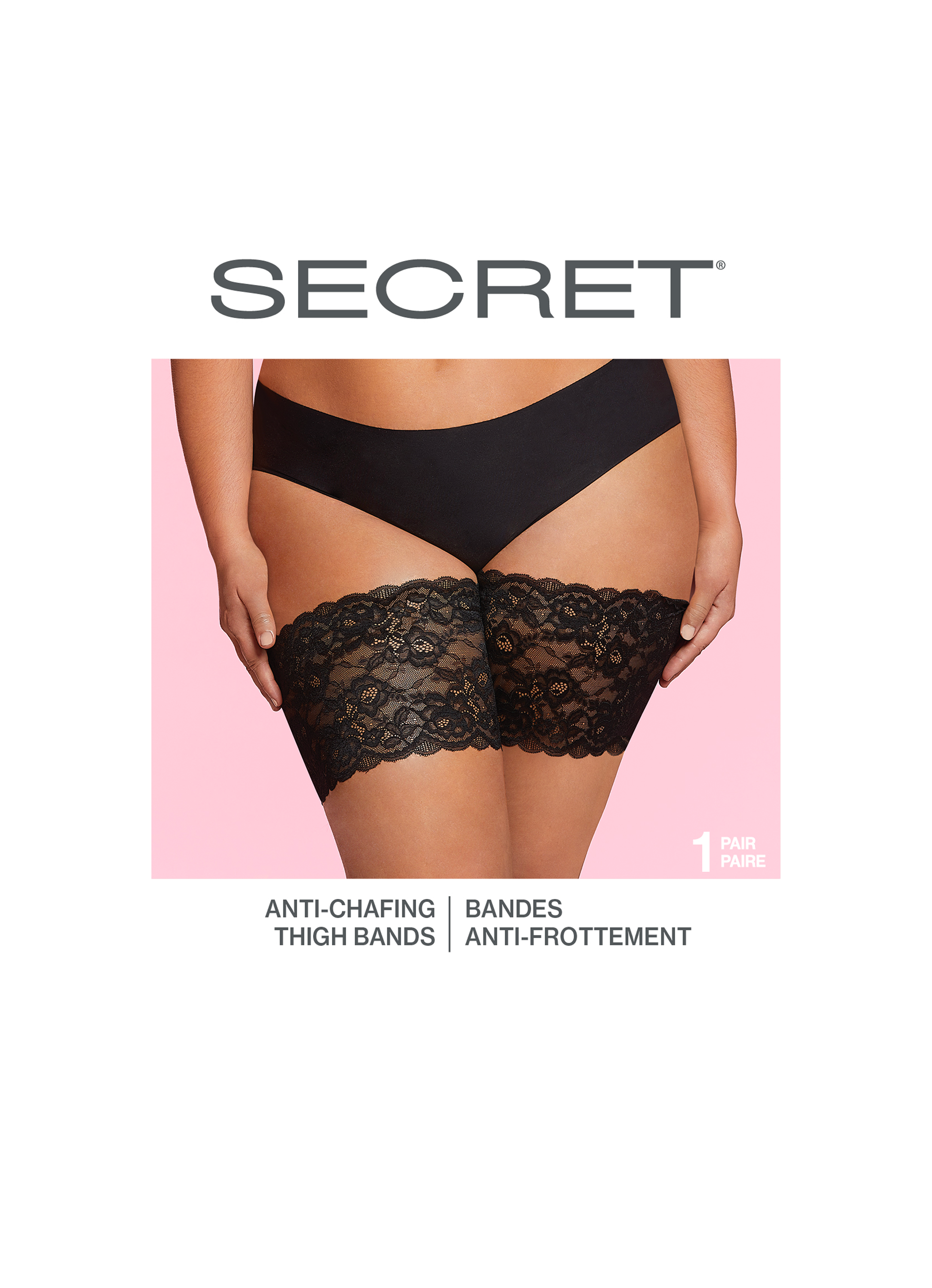 SECRET® Anti-Chafing Lace Thigh Bands - 1 Pair