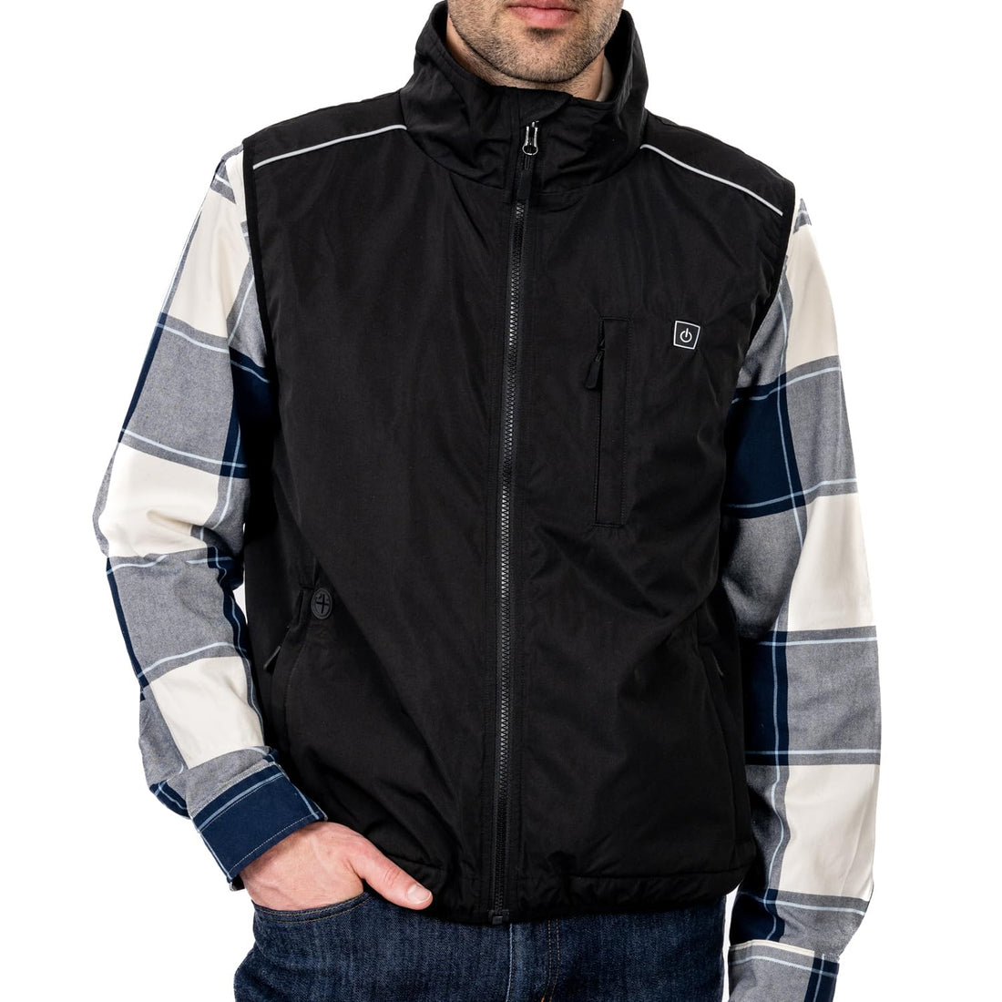 ENERGY TECHWEAR Unisex Heated Vest Liner with 3 Heat Modules Slim & Lightweight, with Power Bank, Bluetooth App & Short Circuit Protection, Breathable, Waterproof, Windproof & Washable