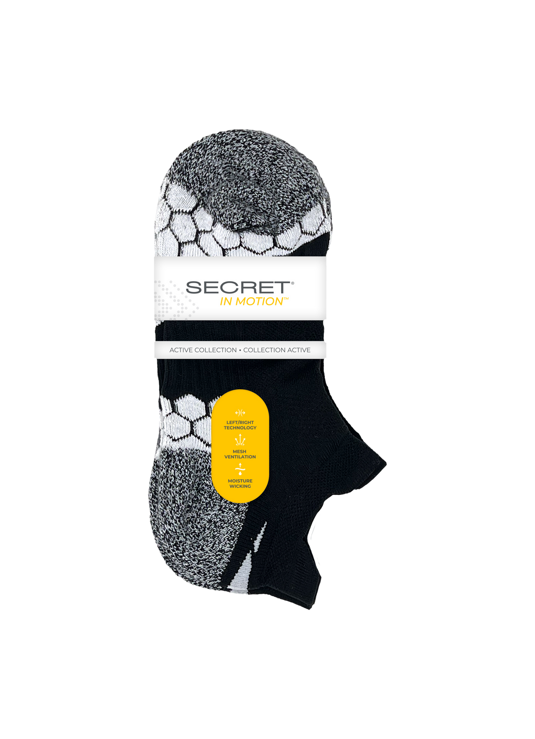 SECRET® In Motion™ Double Tab No Show - 3 paires
